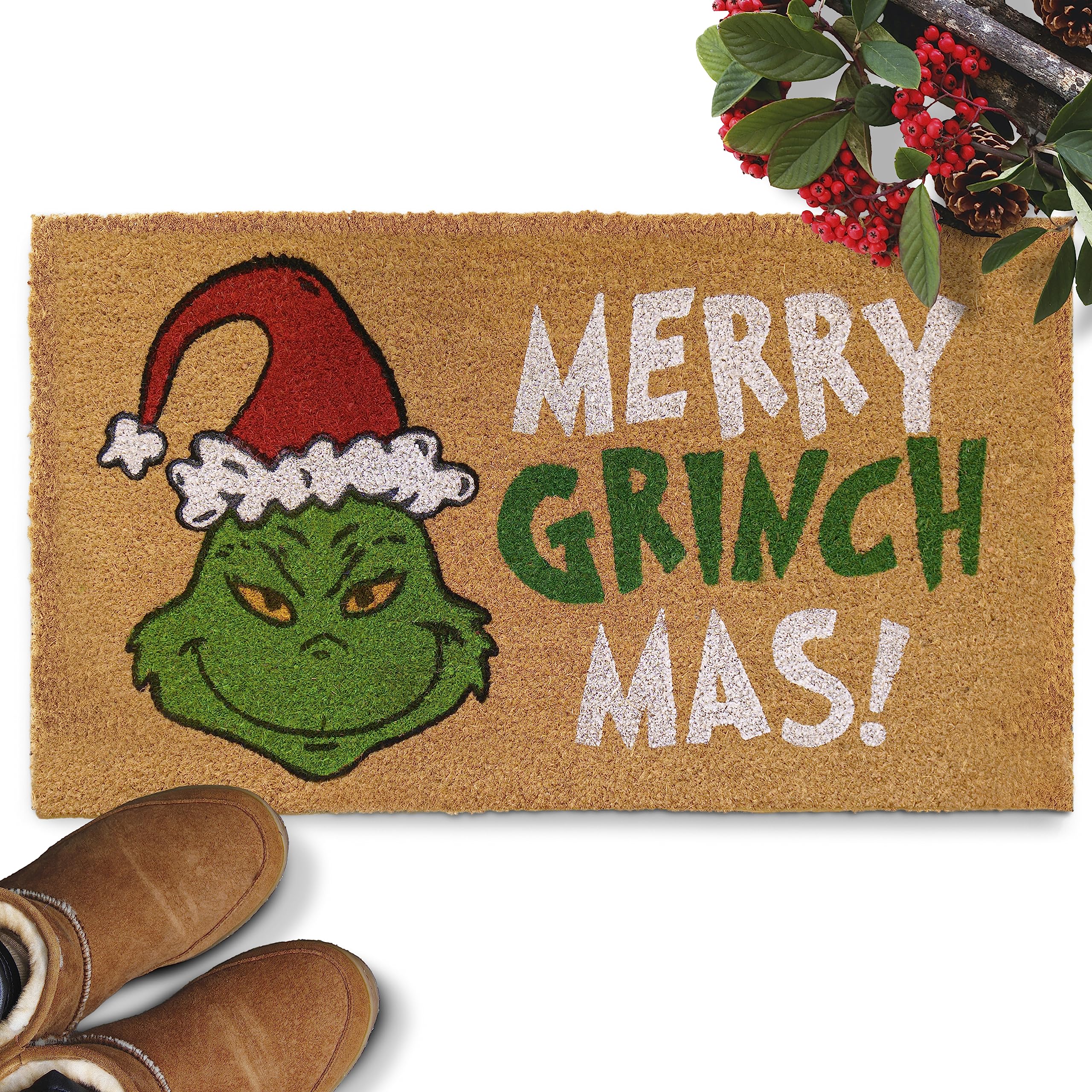 Merry Grinch Mas Outdoor Doormat 30x17 Inch, the Grinch Outdoor Christmas Decor, Grinch Rug, the Grinch Door Mat Outdoor, Grinch Christmas Doormat, Grinch Matt, Grinch Christmas Mat Grinch Rug