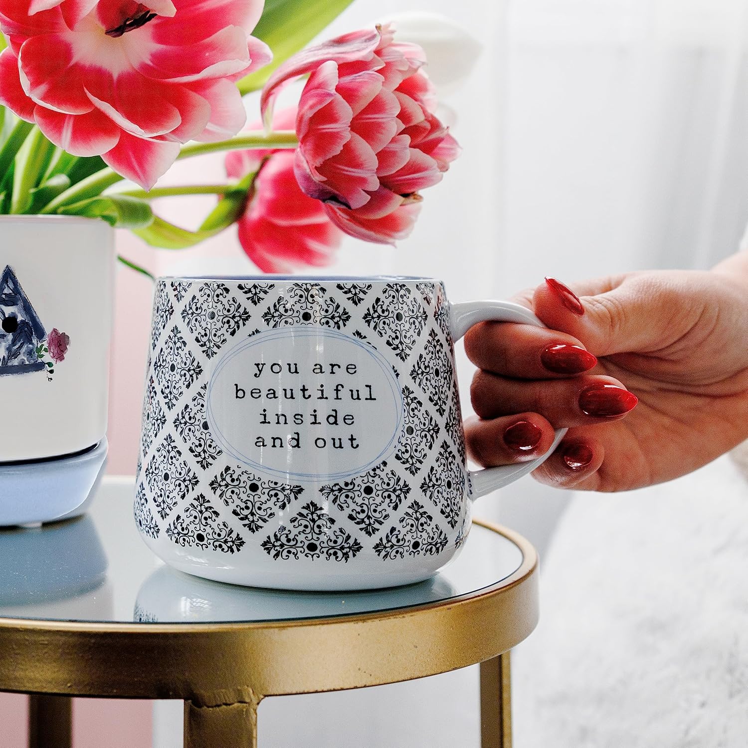 Pavilion Gift Company - You Are Beautiful - 18-ounce Stoneware Mug, Mothers Day Gift, Friend Sister Aunt Coffee Cup, 1 Count - Image 7