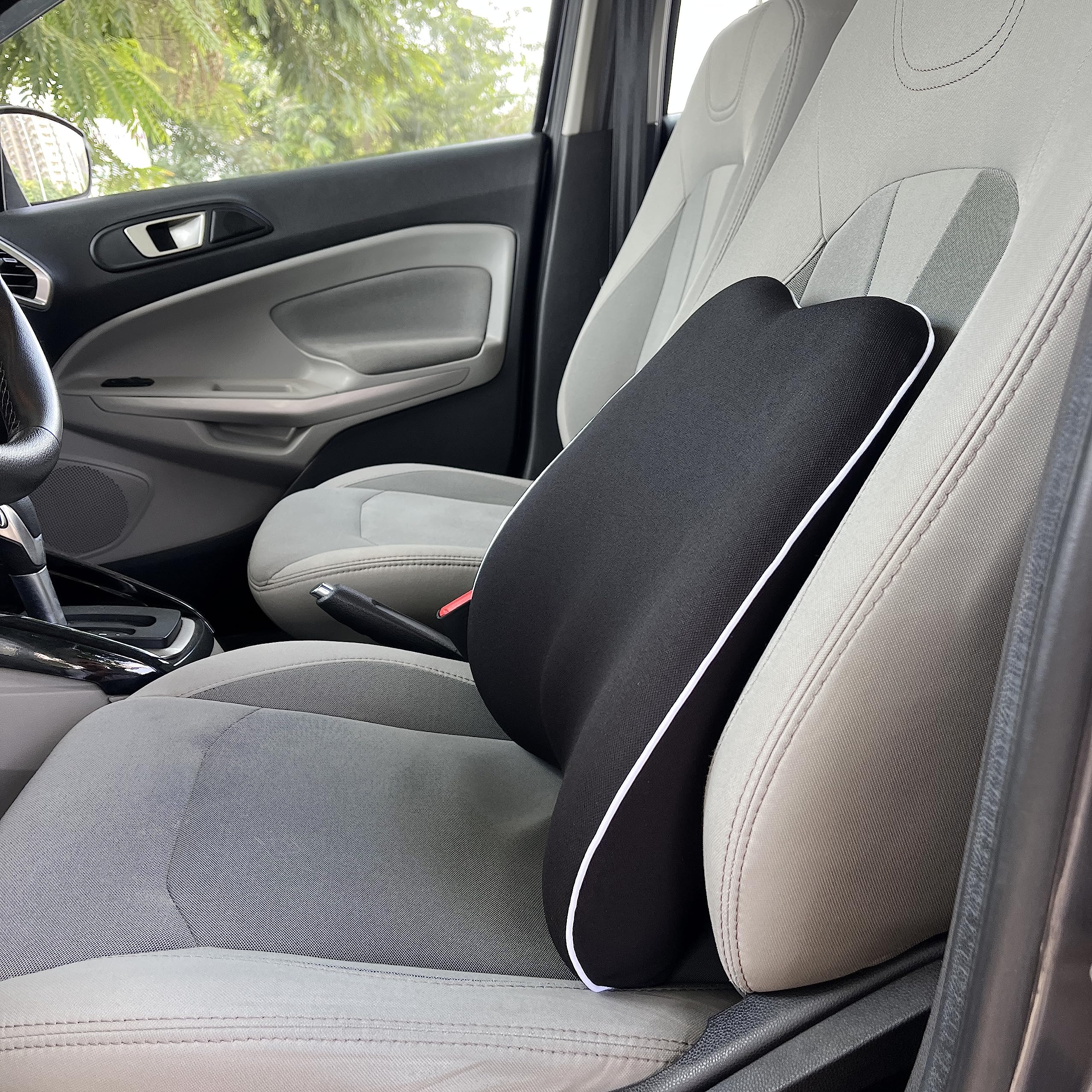 Grin Health SitRight Pro Orthopedic Standard Waist Size Lumbar Support Pillow Pure Memory Foam Backrest Cushion for Car Seat Cushion Lower Back Support & Back Pain Relief, Black (B07WH3XQT6) Amazon Price History, Amazon Price Tracker
