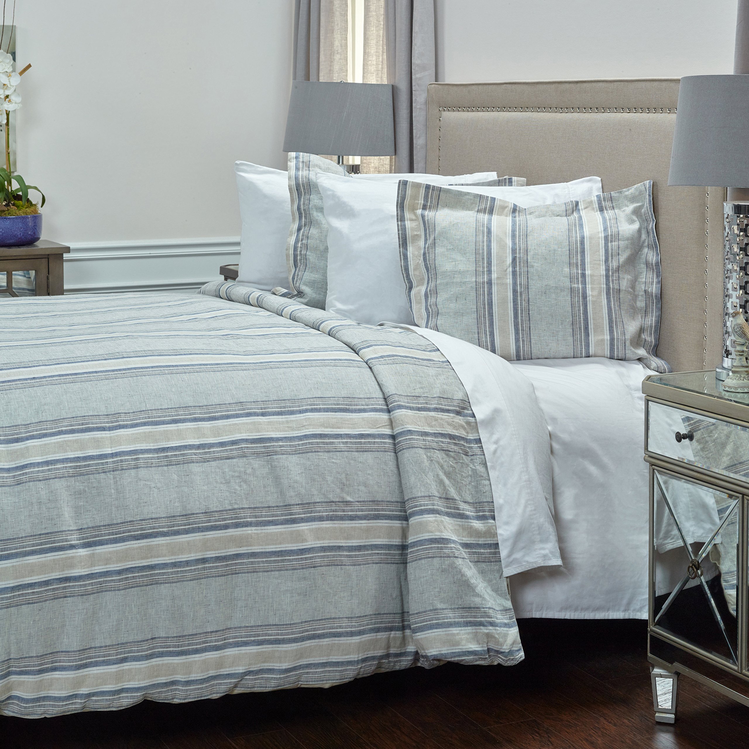 トップス duvet Duvet Cover Set - Ultra Soft & Breathable - Gray Vertical