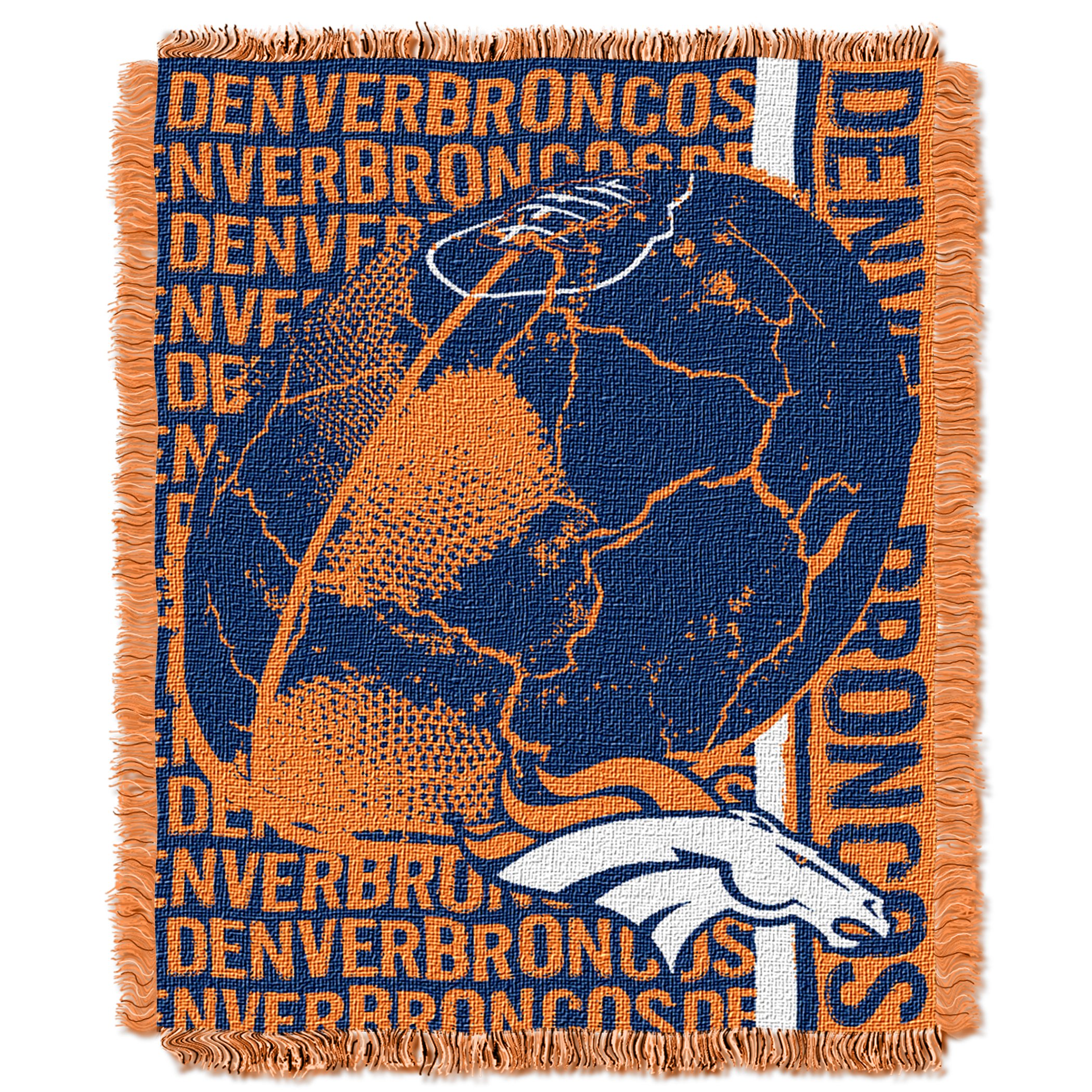 The Northwest Company NFL Denver Broncos Woven Jacquard Throw Blanket, 48