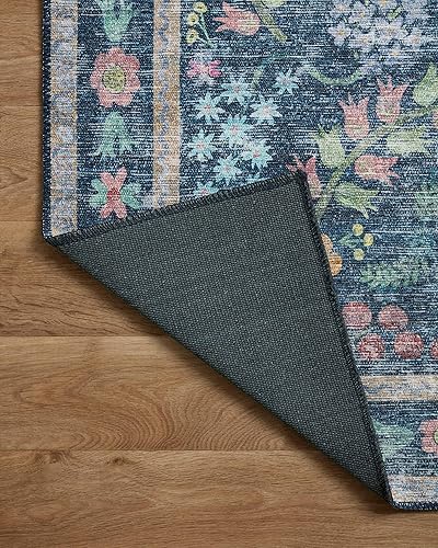 Miniatura 6 de Loloi Rifle Paper Co. Colección Maison MAO-06 AzulMulticolor 3'-0" x 3'-0" Redonda, Altura de Pelo .19", Alfombra Decorativa