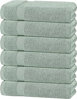 Wealuxe Green Bath Towels 24x50 Inch, Cotton Towel Set for Bathroom, Hotel, Gym, Spa, Soft Extra Absorbent Quick Dry 6 Pack