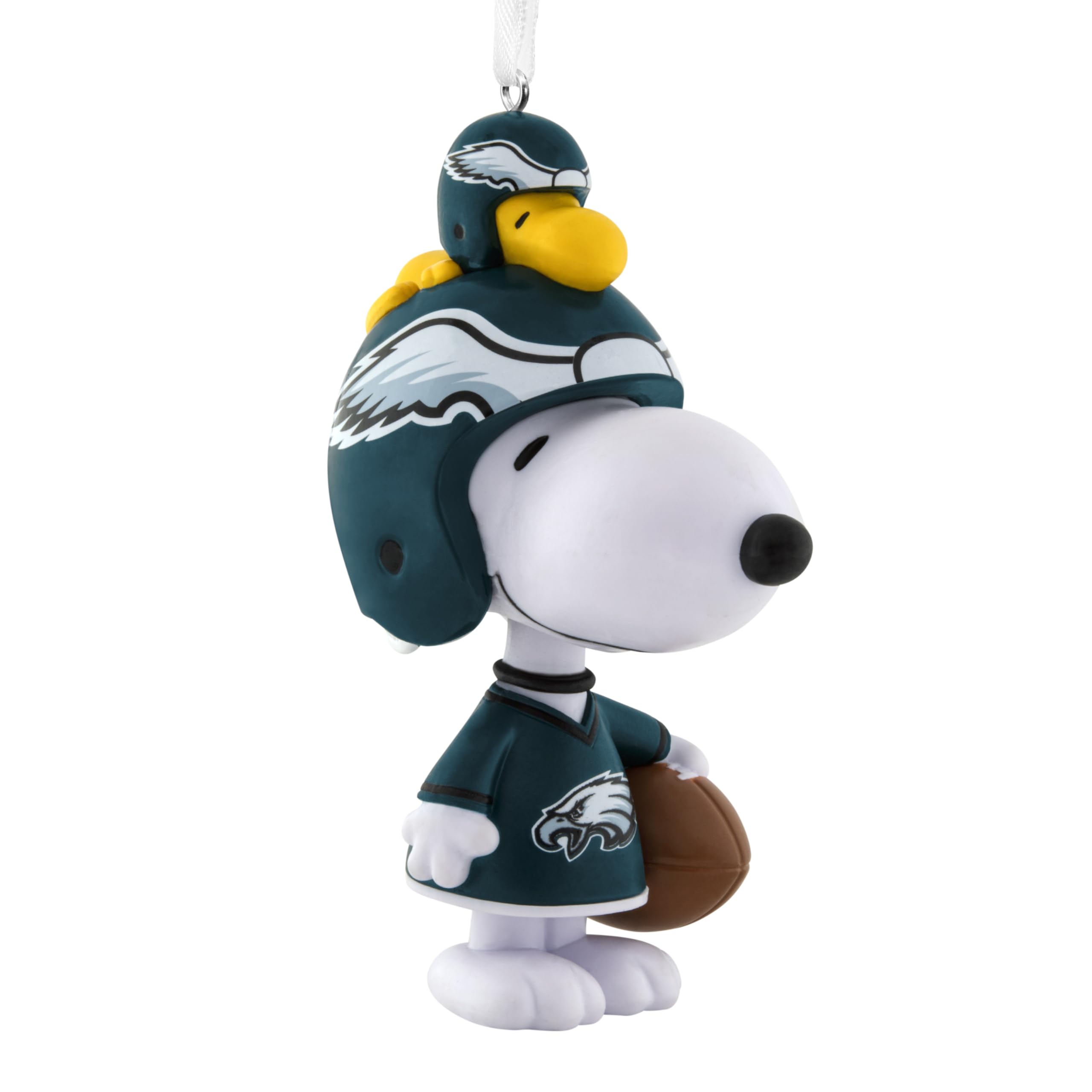 Hallmark Christmas Ornament, Peanuts Snoopy & Woodstock NFL Philadelphia Eagles Bobblehead Ornament, Gifts for Peanuts Fans
