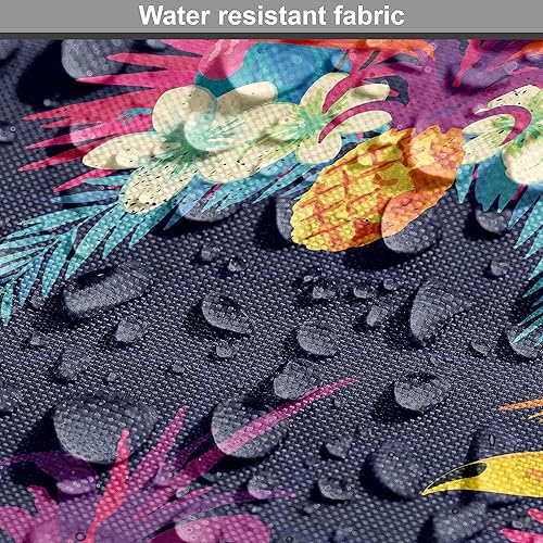 Miniatura 113 de Ambesonne Tela Geométrica por Yarda, Diseño Monocromo Patrón Abstracto de Líneas Continuas sobre Fondo Liso, Tela de Punto Elástico para Ropa