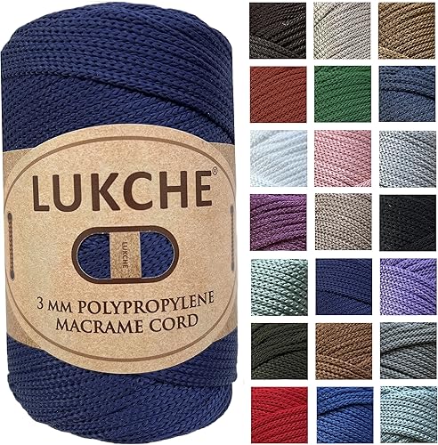 Miniatura 8 de Lukche Cordón de macramé de poliéster de alta calidad de 0.118 in (147 yardas), (8.82 onzas), cuerda de macramé 100% polipropileno, bolsa de macramé