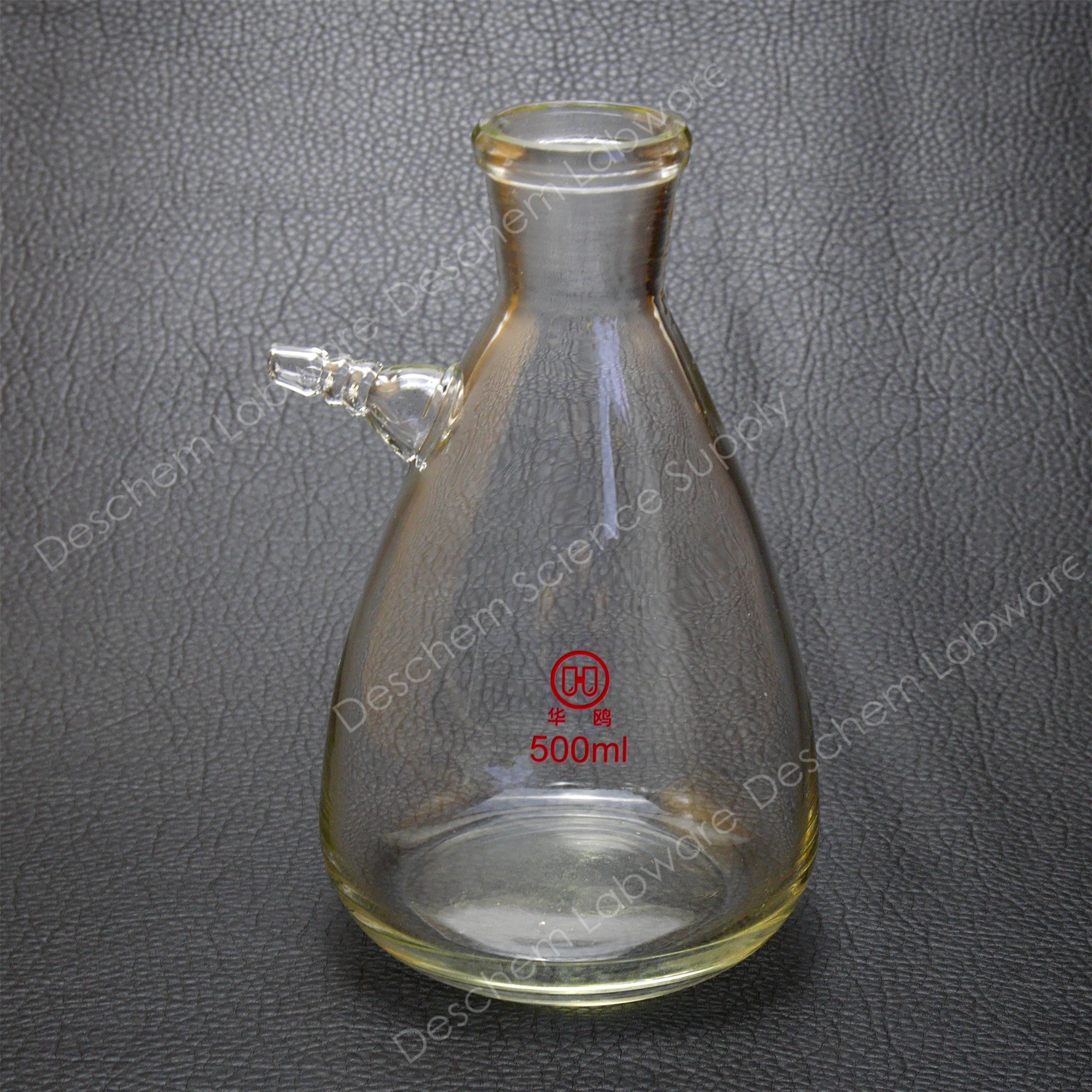 Amazon | Deschem 500ml ガラス濾過瓶 吸引ろ過びん ノズル変換