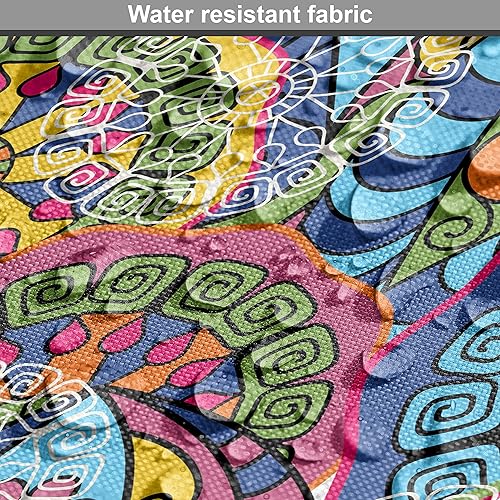 Vista 144 de Ambesonne - Tela multicolor con estampado digital por yarda Aqua Multicolor