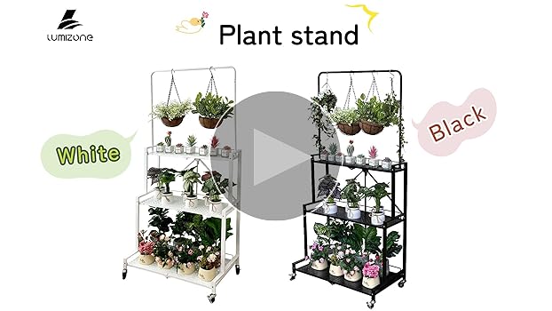 Amazon.com: lumizone Foldable 4-Tier Plant Stand Indoor Outdoor