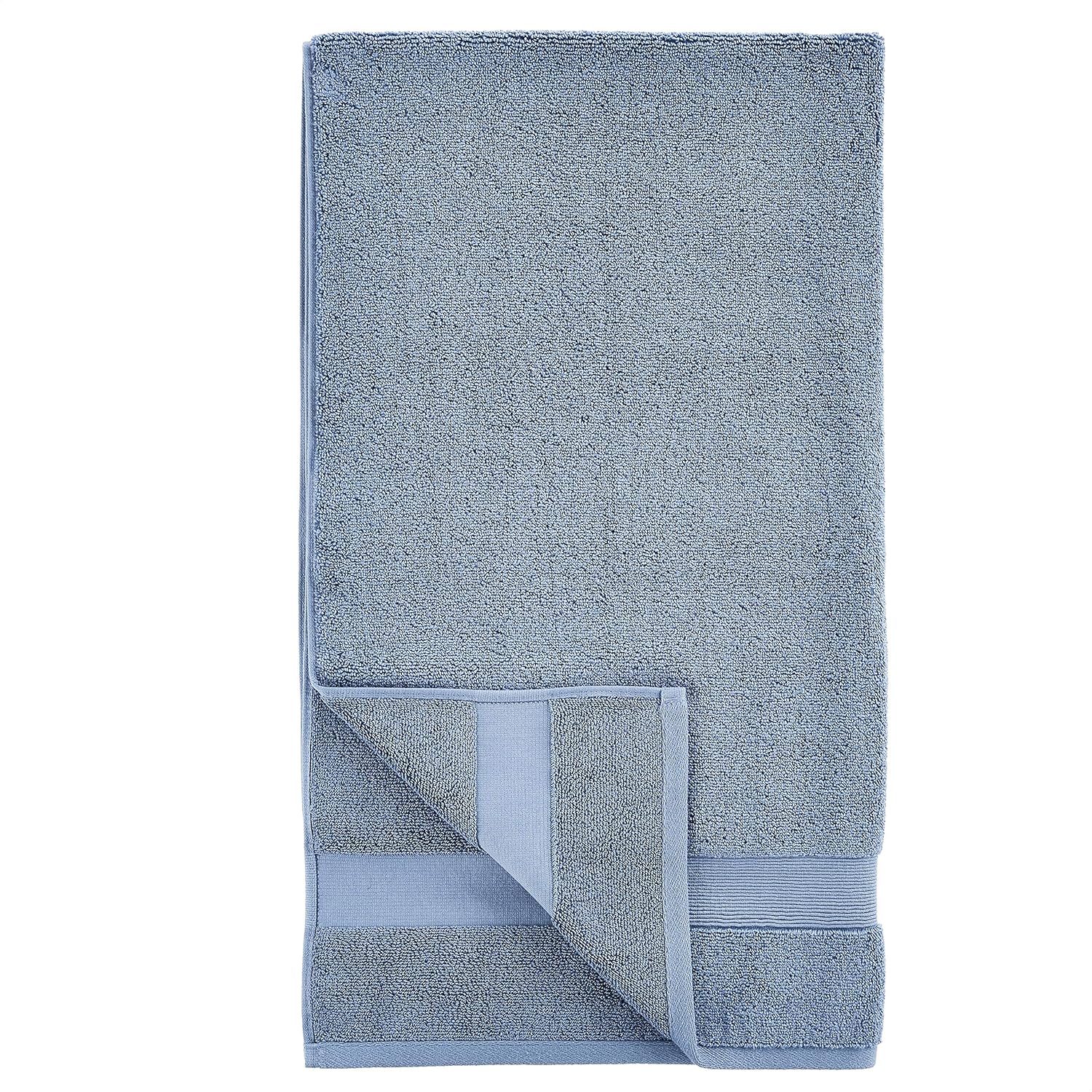  Basics Dual Performance Bath Towel - 4-Pack, True Blue : Home & Kitchen