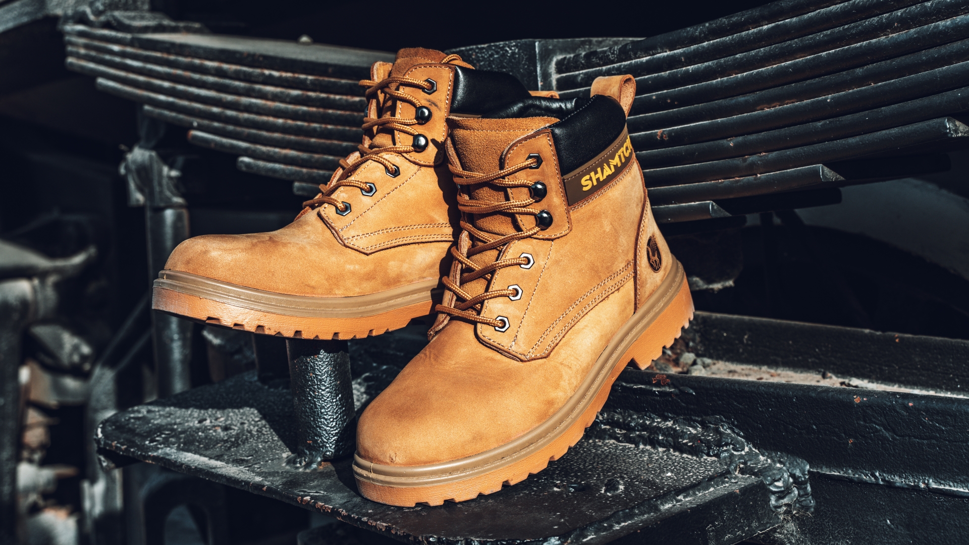 SHAMTCH Work Boots for Men Steel Toe Waterproof Slip Resistant Leather 11.5-12 Amazon.com | SHAMTCH Work Boots for Men Composite Toe  main image 2