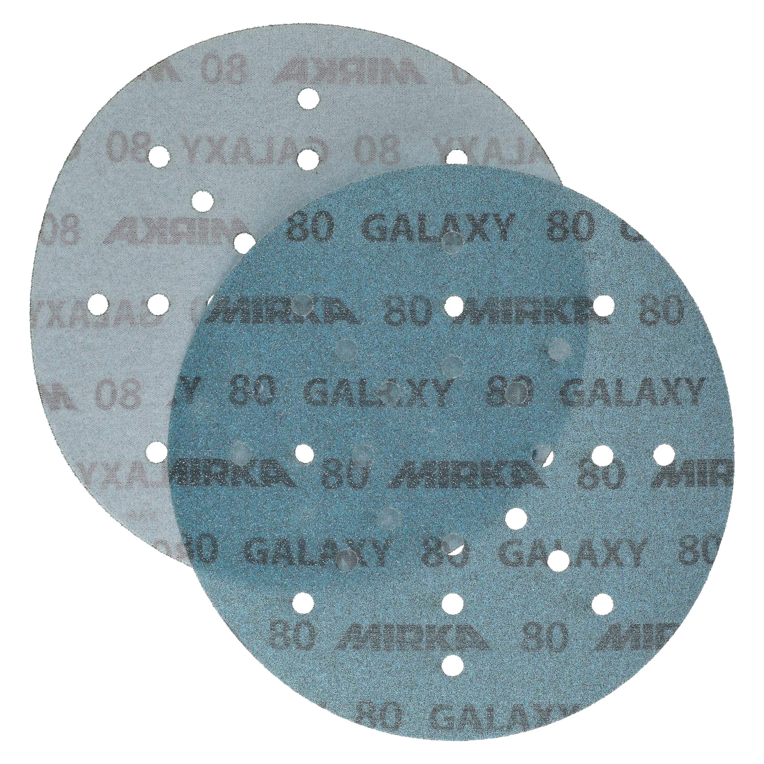 Mirka Schleifscheiben Galaxy 225mm Korn 80 Klett 25 Stück | Schleifscheiben Korn 80 für Langhalsschleifer 25 Stück hoher Abtrag langlebig optimal für Trockenbau
