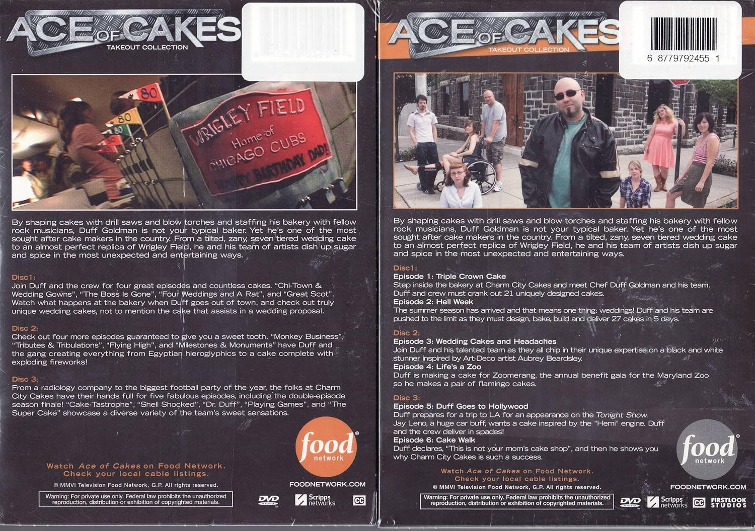 Ace Of Cakes Takeout Collection 2 Pack Set Complete Season 1 and Season 2 Duff Goldman LIMITED EDITION DVD 6 DISC SET