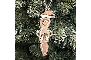 Howdy Ho Ugly Christmas Ornament Raw Wood 2x5in