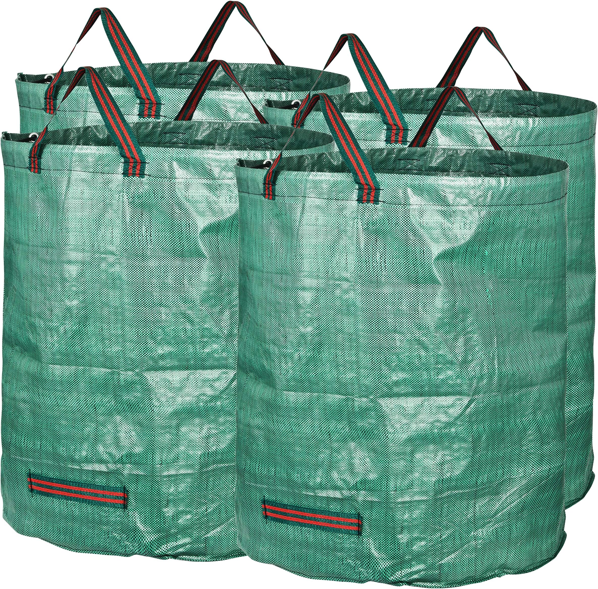 GroundMaster Sacs à déchets de jardin ronds et robustes en polypropylène tissé de 400 L - Sacs