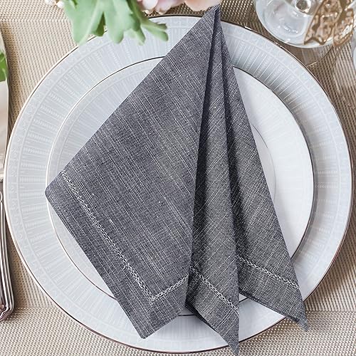 Miniatura 79 de Servilleta de tela de algodón de 18 x 18 pulgadas, color azul, servilletas de uso diario, servilletas de algodón, servilletas de boda, servilletas