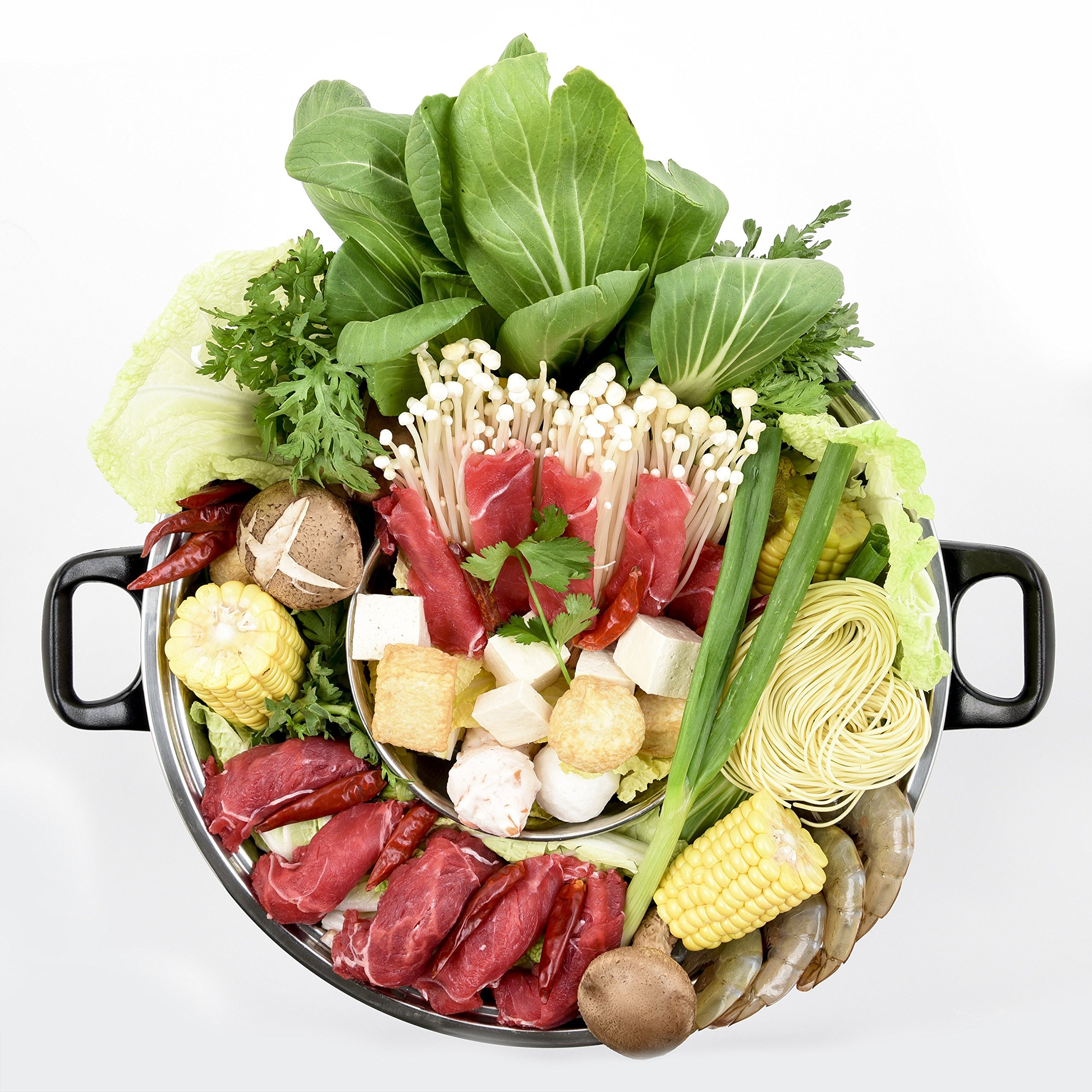 Aroma Stainless Steel Hot Pot, Silver (ASP-600), 5 quart