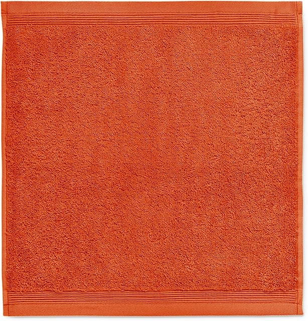möve Superwuschel ręcznik do twarzy 30 x 30 cm ze 100% bawełny, czerwony pomarańczowy
