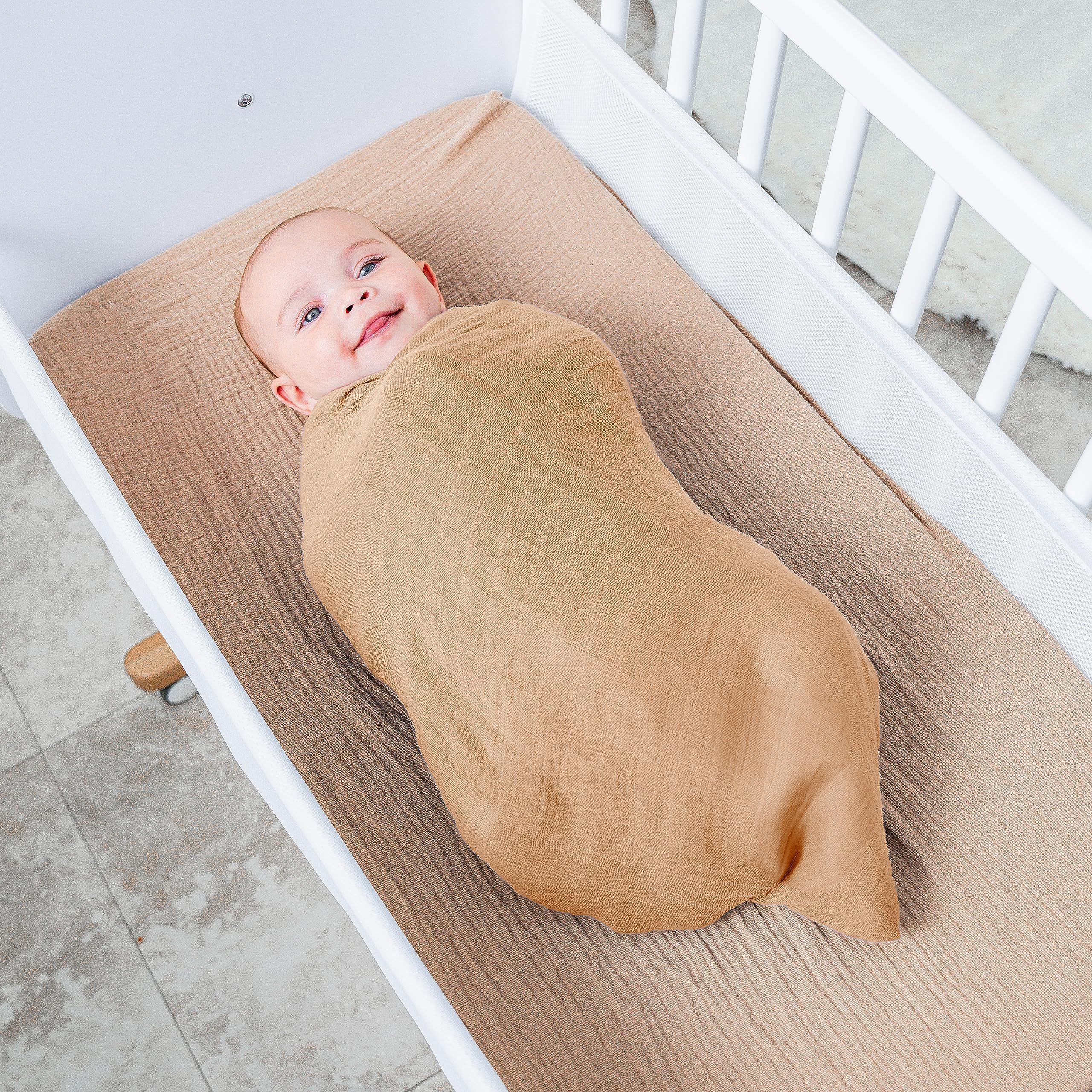 Mantas De Muselina Para Recién Nacido, Paquete De 3 Mantas De Recepción Suaves Y