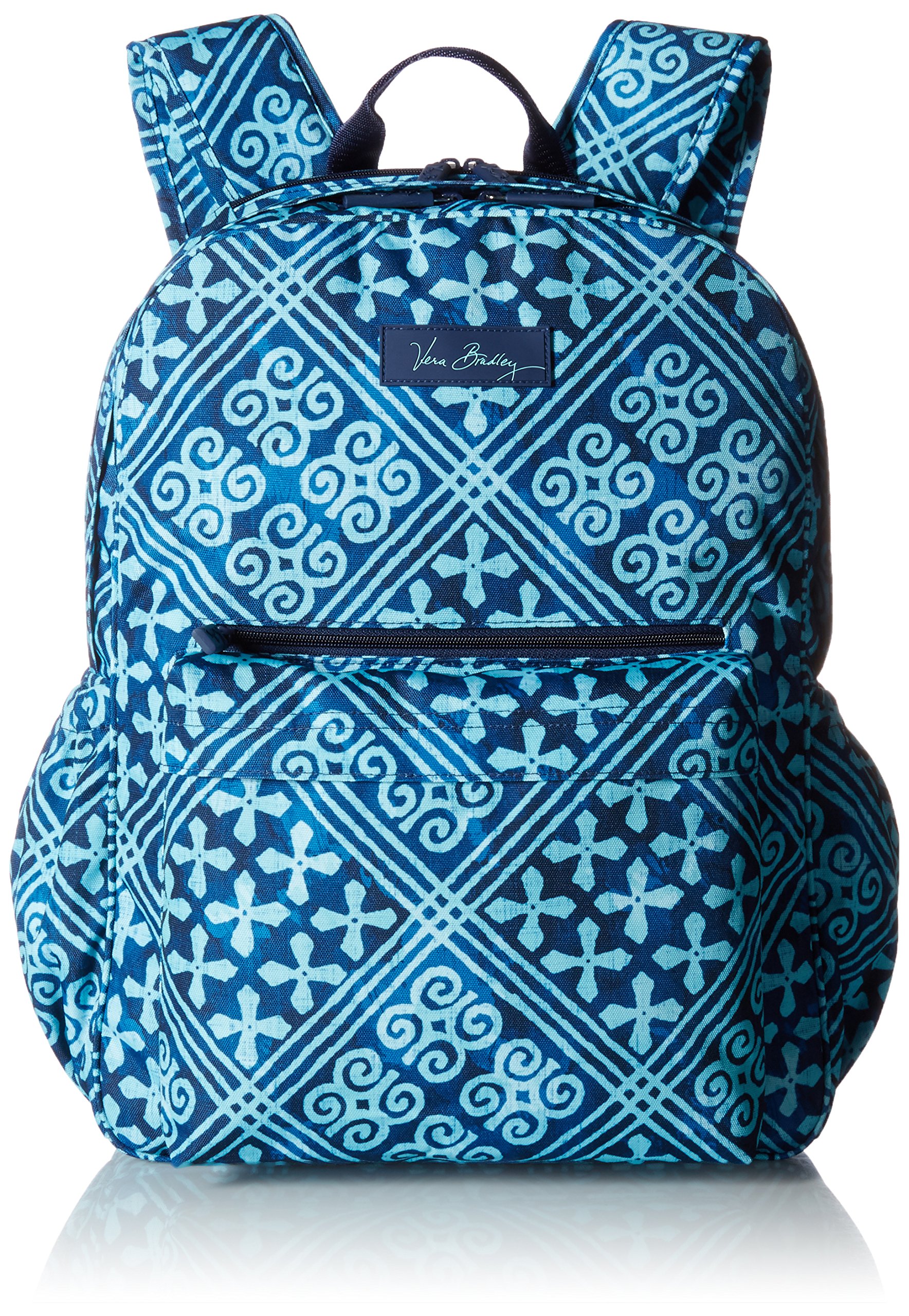 Vera Bradley Womens Lighten Up Grande Laptop Backpack Cuban Tiles