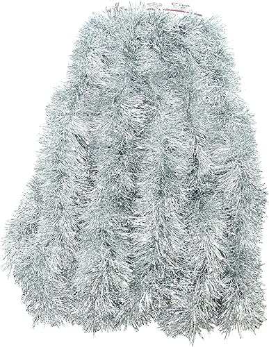 Miniatura 16 de Guirnalda de oropel de 25 pies, perfecta para vacaciones, Día de los Caídos, 4 de julio, Navidad, Nochevieja, bodas, cumpleaños, festividades,