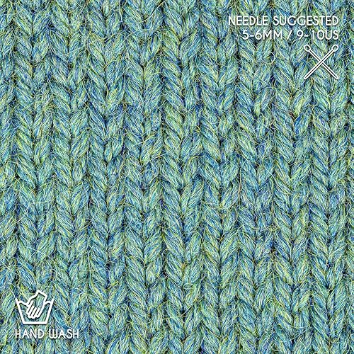 Vista 11 de Bulky Set (6 x 1.75 oz) Super Soft Baby Alpaca Hilo de tejer gris verde 328 yardas Gris Verde,Beige,Azul y verde,Cappuccino,Azul Oscuro,Gris