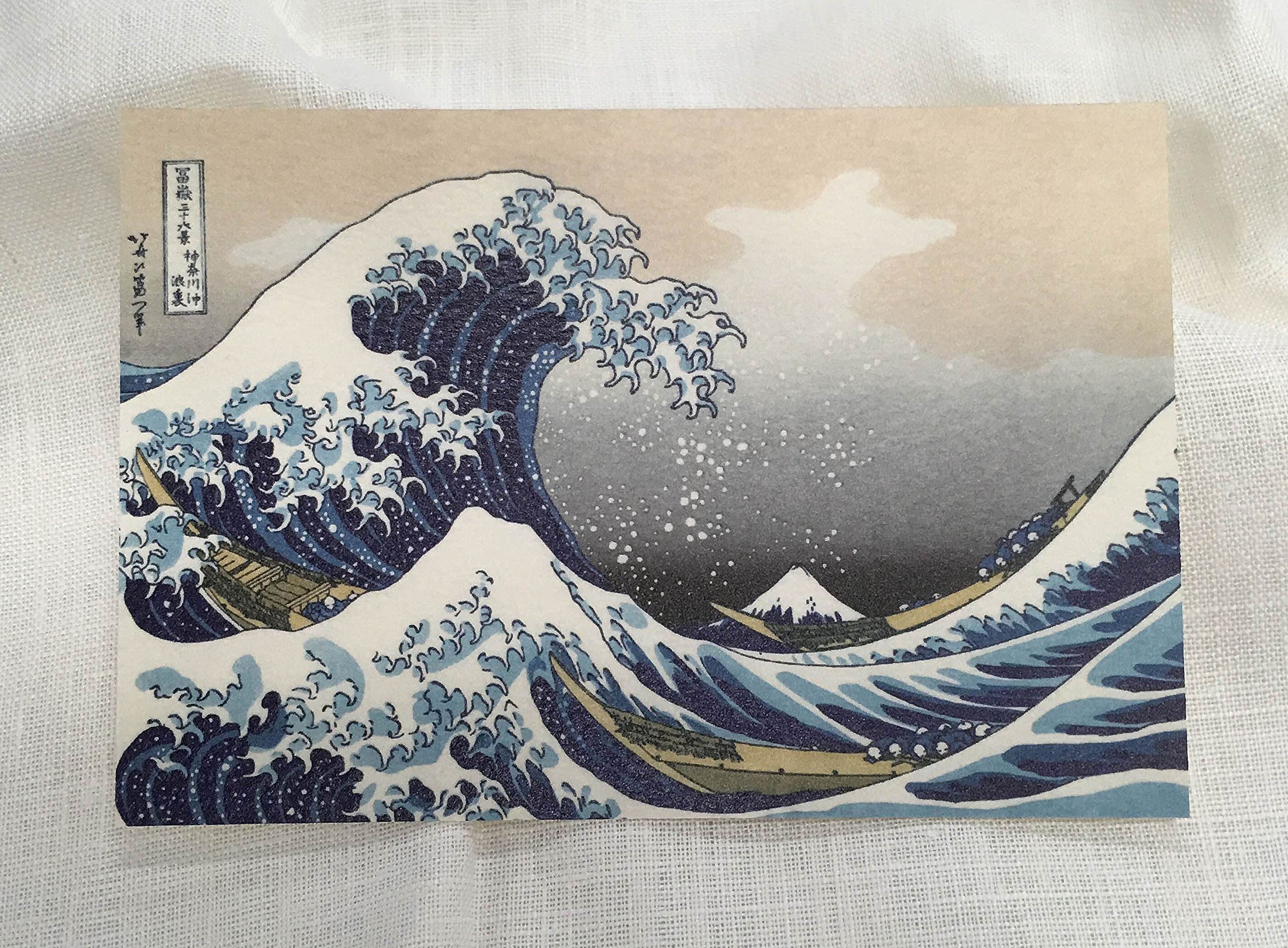 Amazon | 葛飾北斎「神奈川沖浪裏」浮世絵ポストカード5枚セット