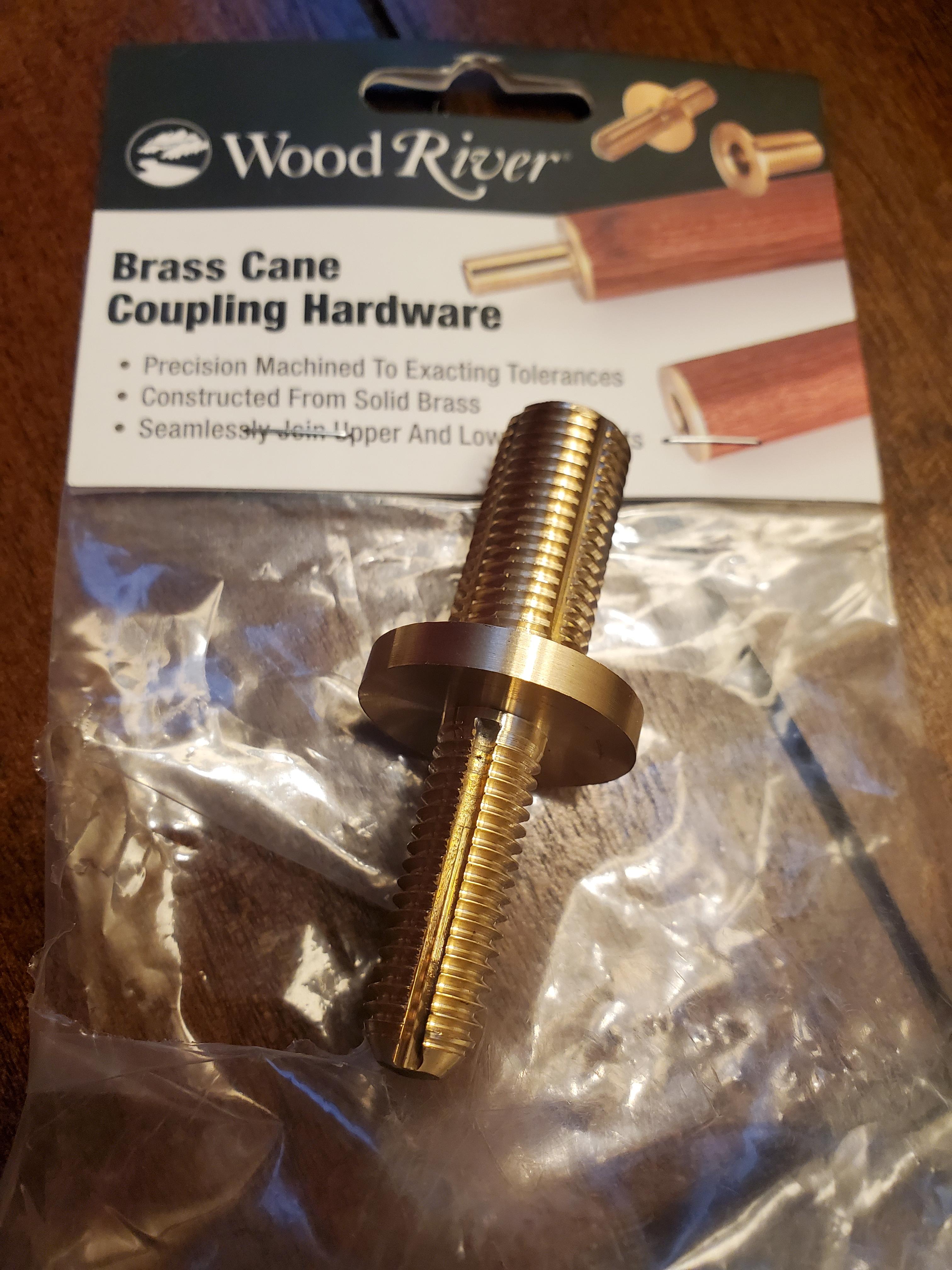 Amazon.com: WOODRIVER Brass Cane Coupling Hardware : Health & Household