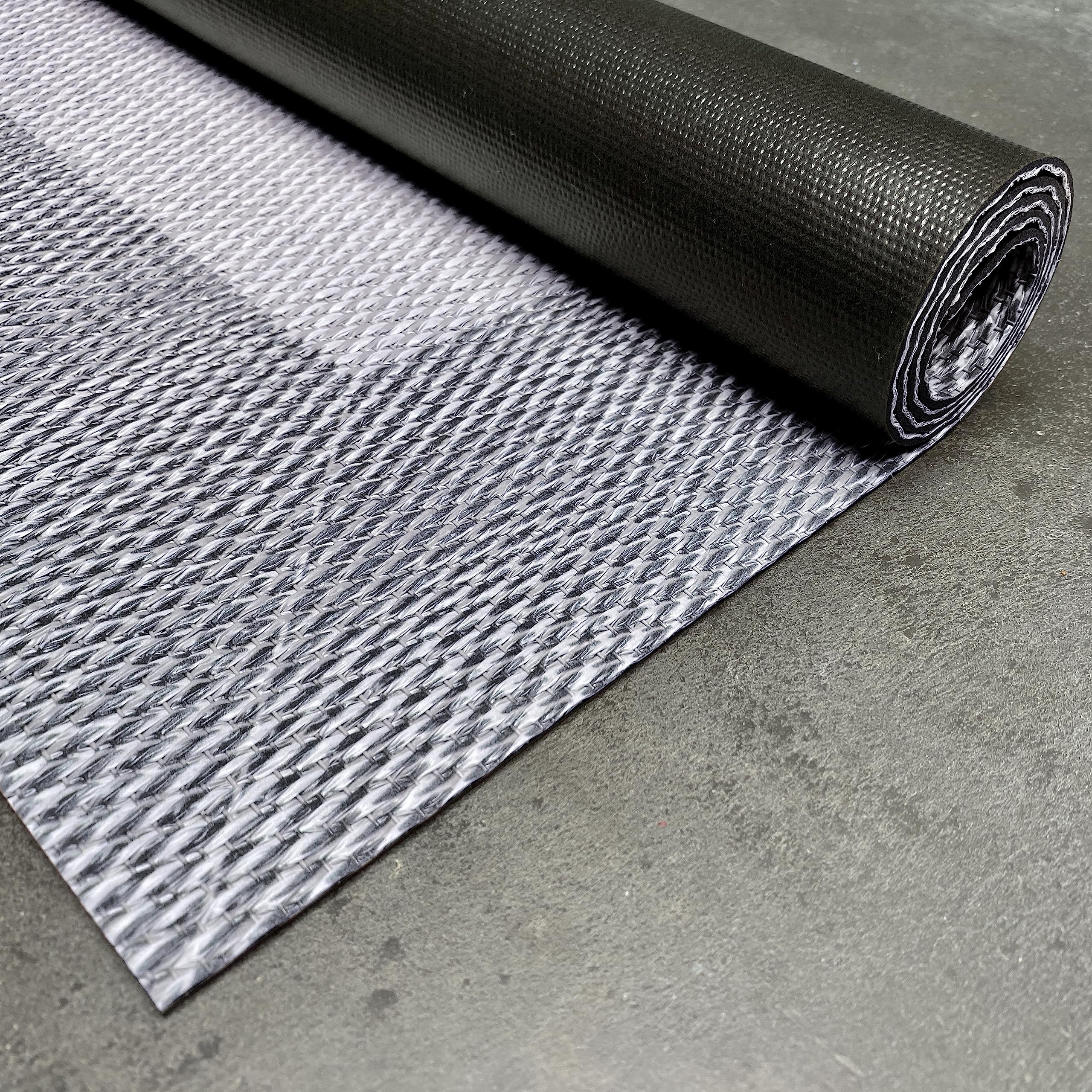 Alfombra vinilica de Tejido Trenzado Premium de Alta Gama Lavable Antideslizante Alfombras vinilicas Resistentes para Salon Cocina habitacion baño Pasillo STORESDECO Color Gris Claro 160x230 cm