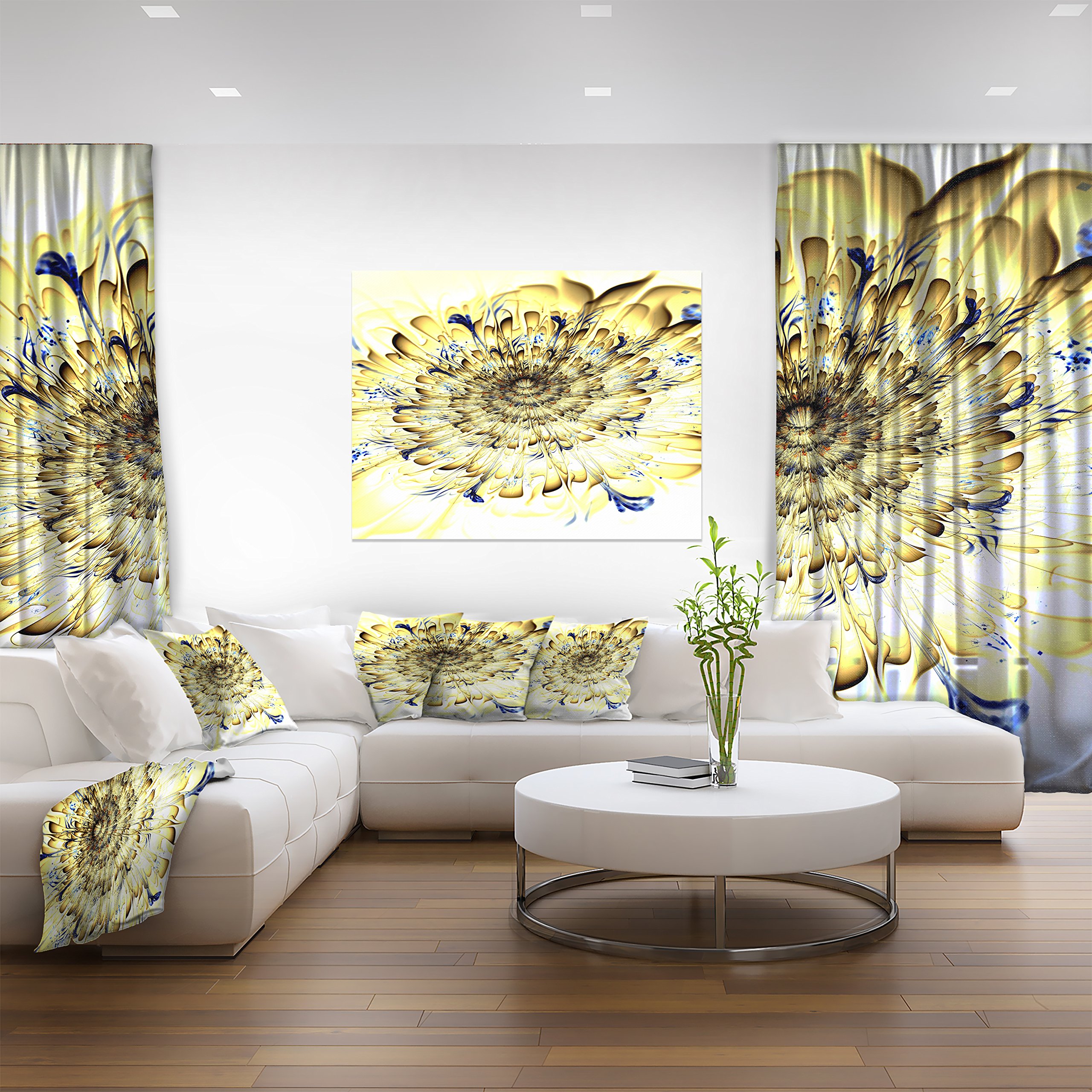 Amazon.com: Designart PT11845-20-12 Light Yellow Digital Fractal