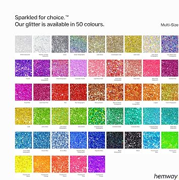 Hemway Ultra Sparkle Glitter Fluorescent Peach Orange 100g Multi Size