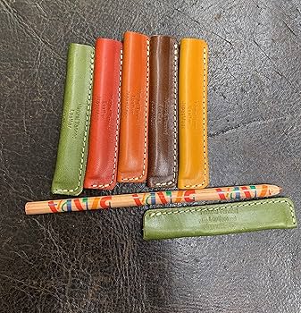 Amazon.co.jp: 栃木レザー 本革製 ペンキャップ 鉛筆キャップ