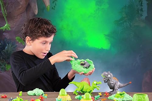 Miniatura 7 de Smashers Mega Jurassic - Huevo de dinosaurio iluminado (Spinosaurus) por ZURU Huevo coleccionable con más de 25 sorpresas, volcán Slime, juguete