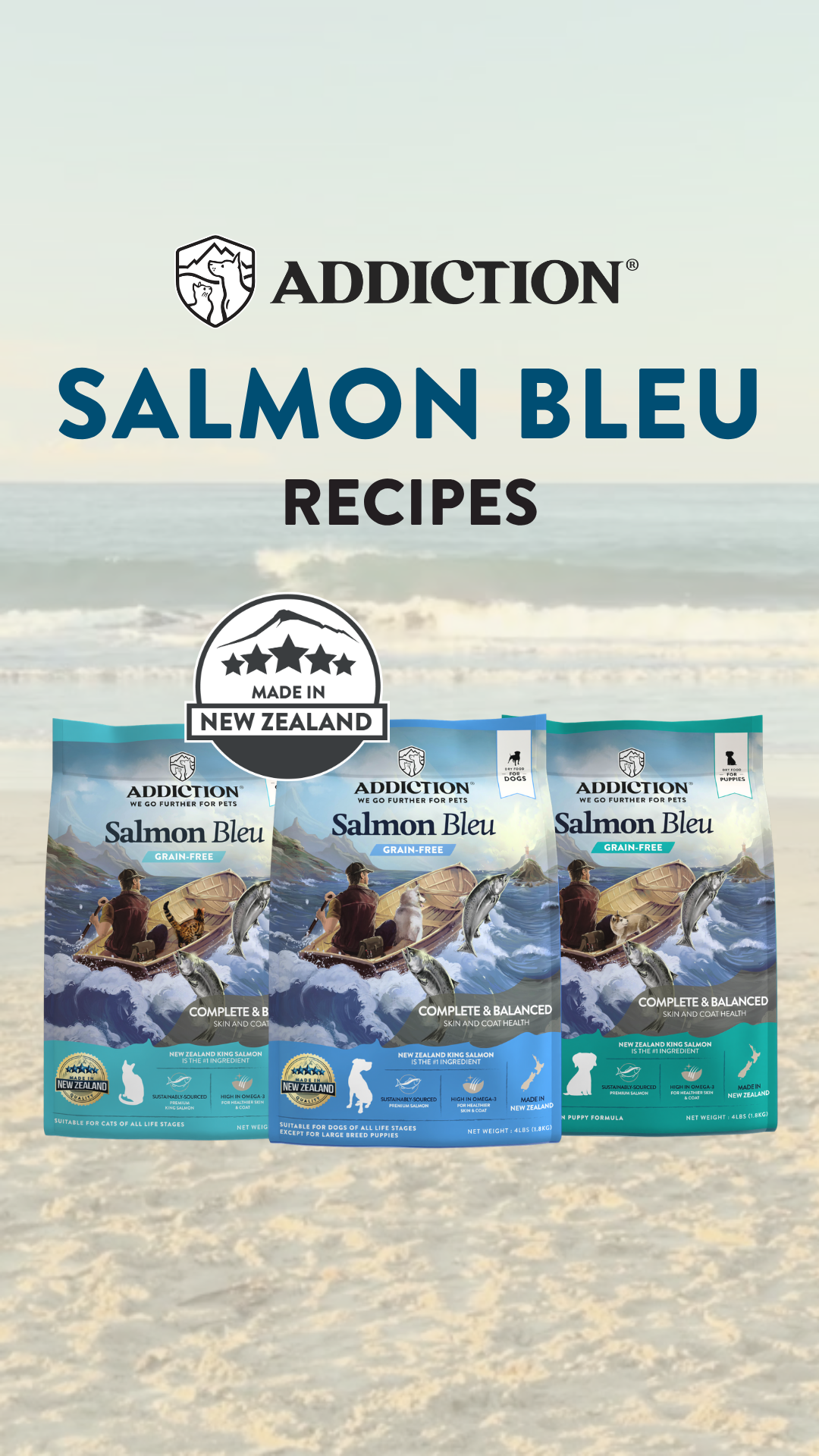 Amazon.com: Addiction Salmon Bleu Grain-Free Dry Dog Food - Rich