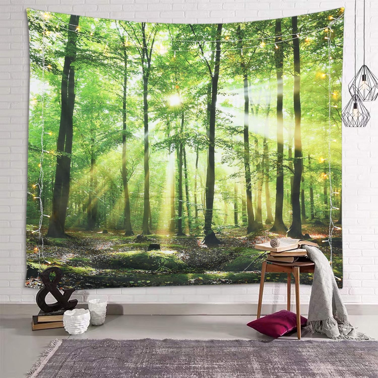 Sevendec Forest Tapestry Wall Hanging Trees Trunk Nature