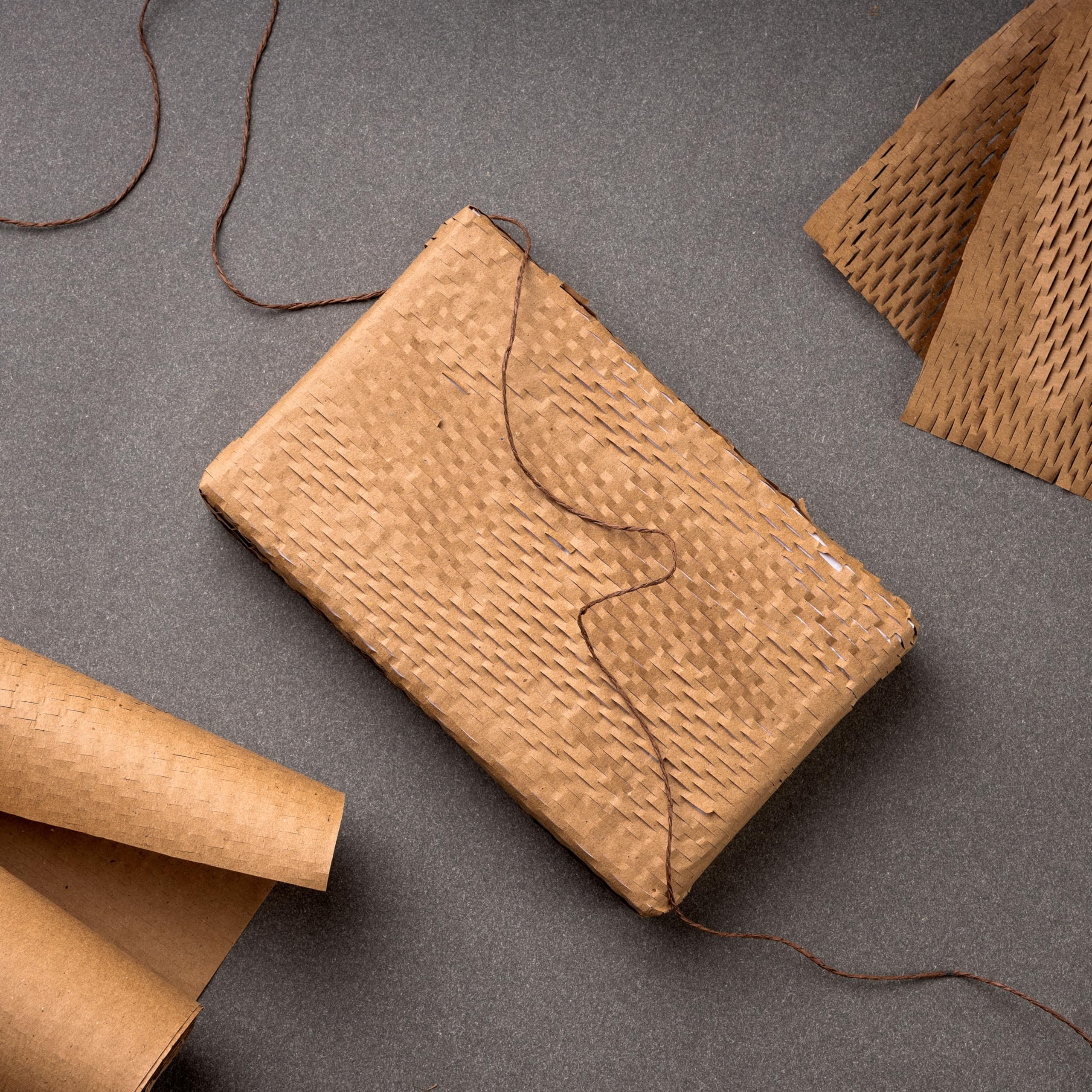 Papel de embalaje de panal, 15 pulgadas de ancho x 135 pies de largo, envoltura acolchada de burbujas para mudanzas, productos y regalos, material de embalaje acolchado reciclable y biodegradable