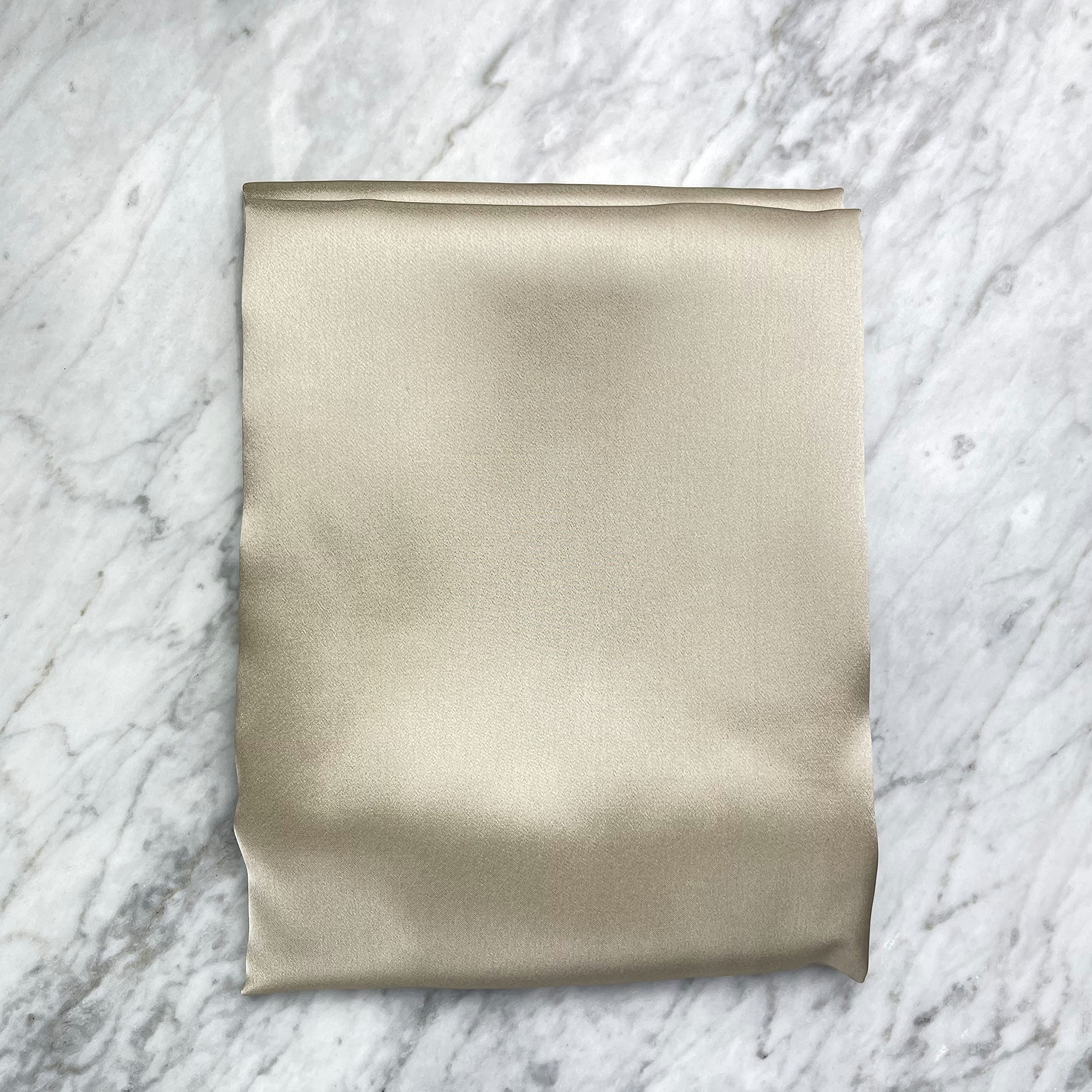 Funda de almohada de seda de morera, color beige, 100 garantías nocturnas para cabello y piel, tamaño 50 cm x 75 cm, tamaño estándar, hipoalergénico, almohada natural 19 momme