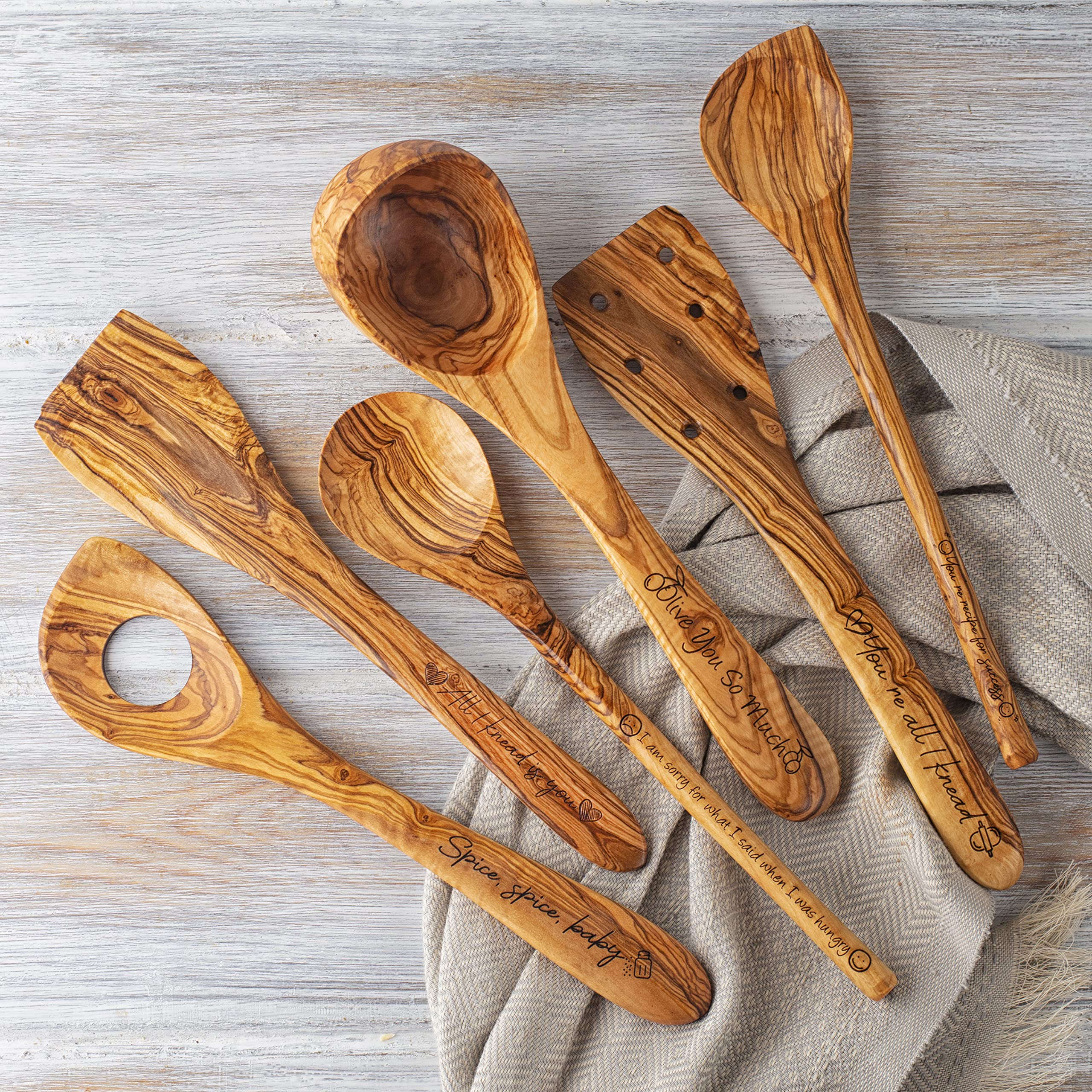 engraved cooking utensils