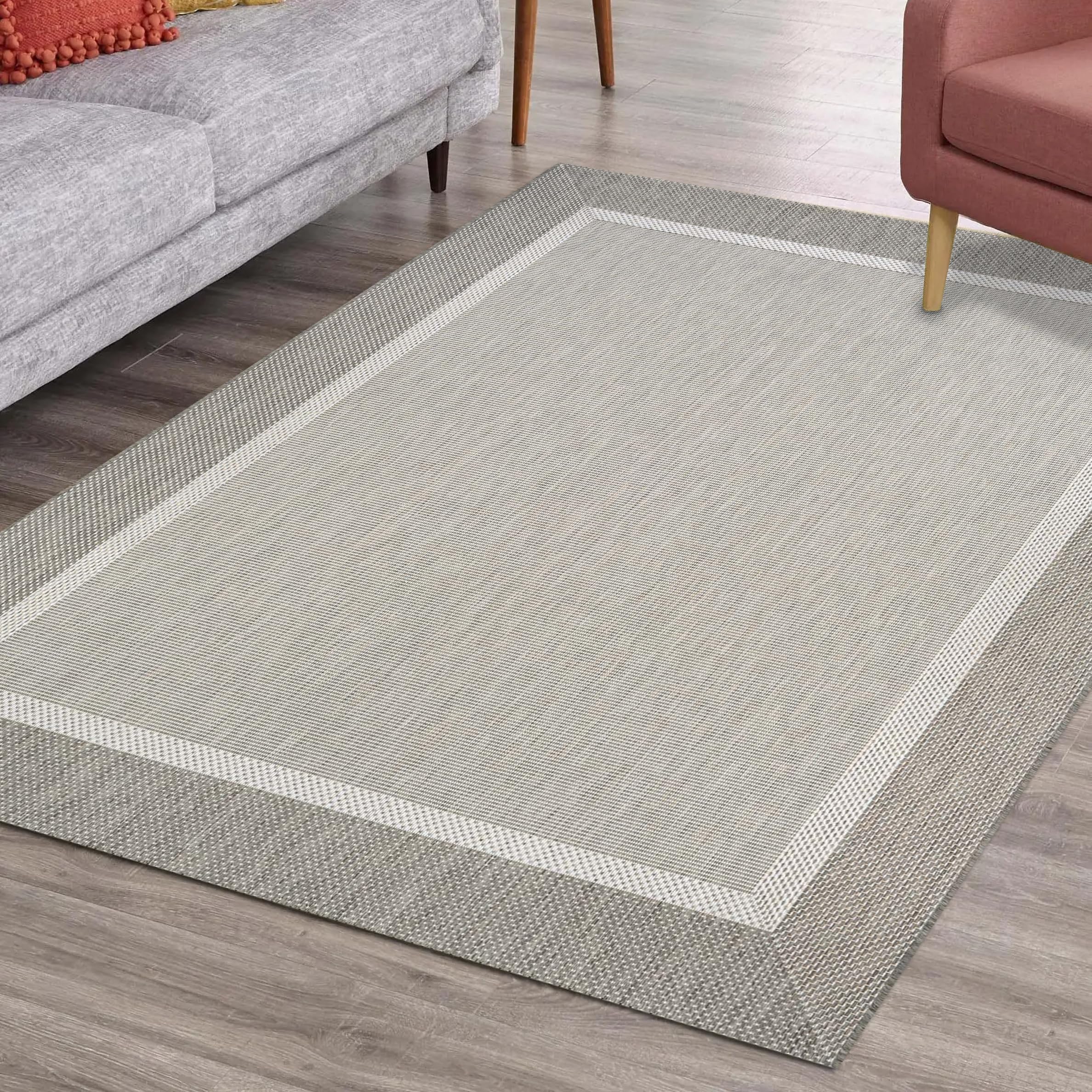Couristan Recife Stria Texture Indoor/Outdoor Area Rug, 3'9" x 5'5 ...