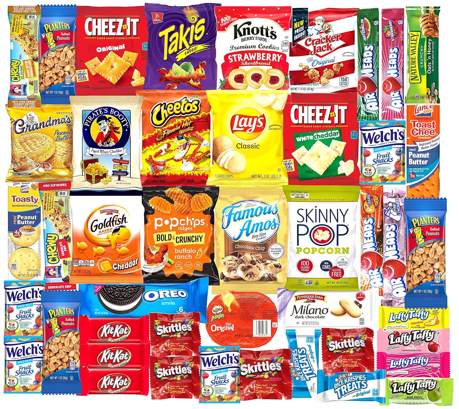 Ultimate Variety Sampler Care Package (45 Count) - Gift Package, Snacks, Chips, Cookies, Bars, Candies, Nuts Gift Box, Office Meetings ,Friends & Family, Military,College Students (45 Count)