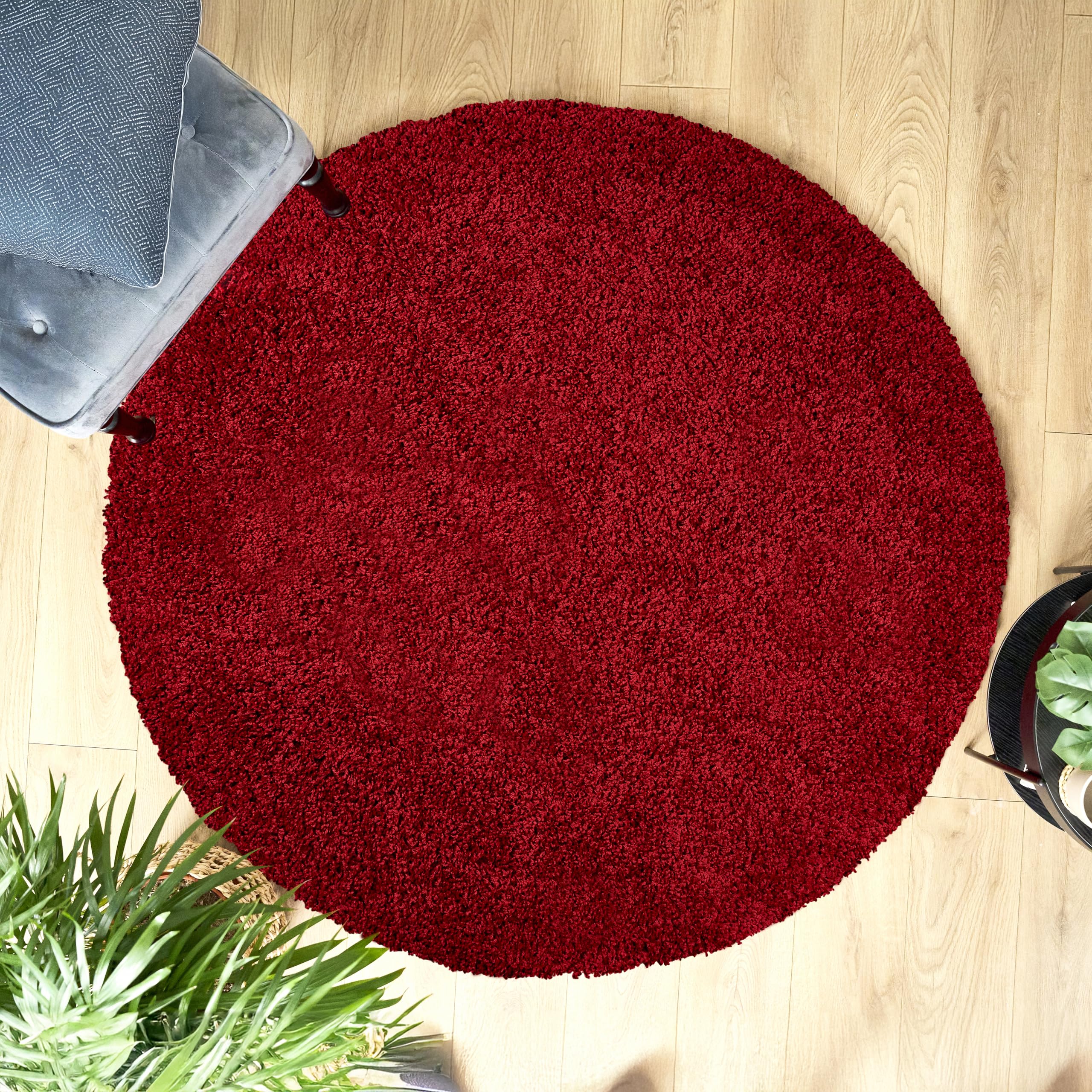 Bravich Navy Blue Shaggy Rug 80 x 150cm (2'7" x 4'11") 5cm Pile Medium Thick Fluffy Living Room Hessian Backed Washable — view 110