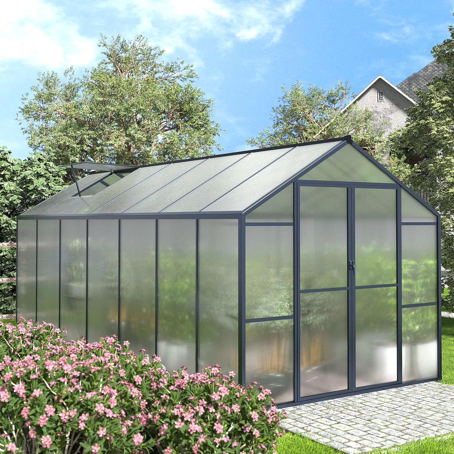 VEIKOU 8' x 14' Greenhouse, Upgraded Greenhouses for