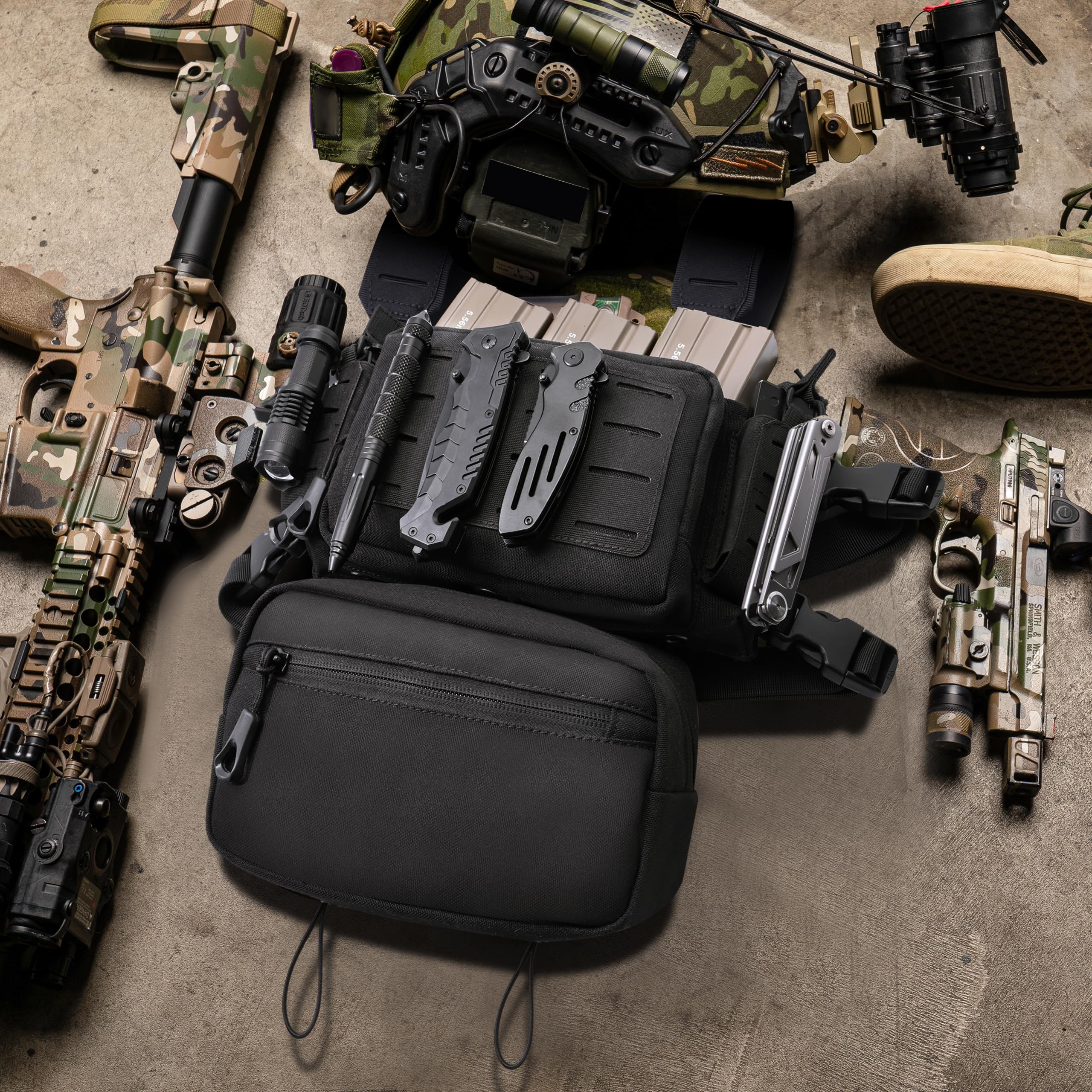 Snapklik.com : MOZETO Tactical Chest Rig, 1000 Denier Cordura Nylon ...