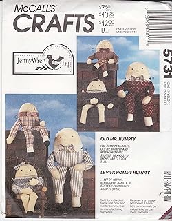 McCall's 5731 Sewing Pattern Humpty Dumpty Dolls in two sizes Rare, Out of Print - Buy now