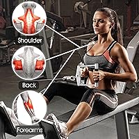 Vista 4 de Yes4All Tricep Press Down Cable Machine Attachment Set, LAT Pulldown Attachment, Cable Machine Accessories for Home Gym