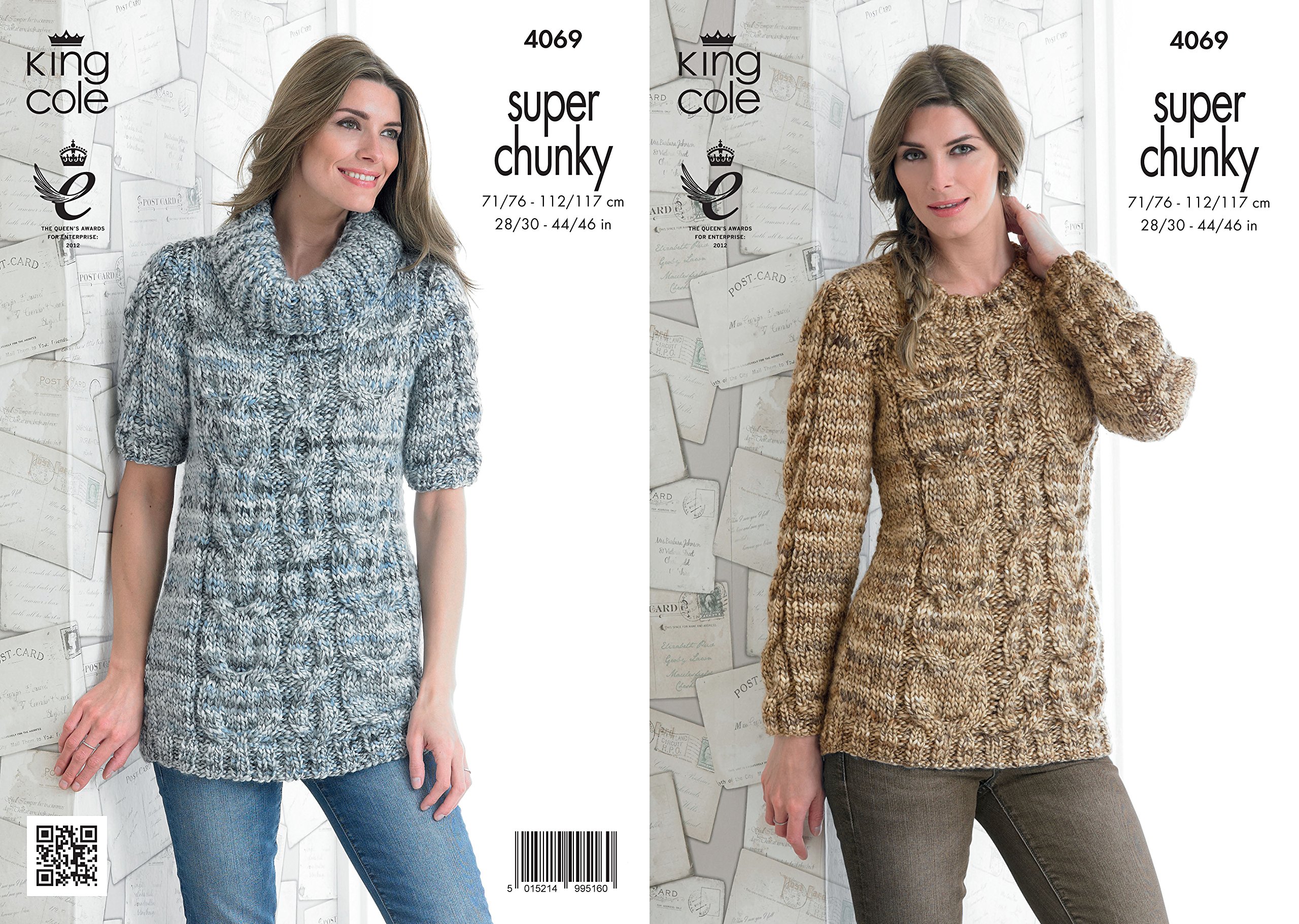 King Cole Ladies Gypsy Super Chunky Knitting Pattern Cable Knit