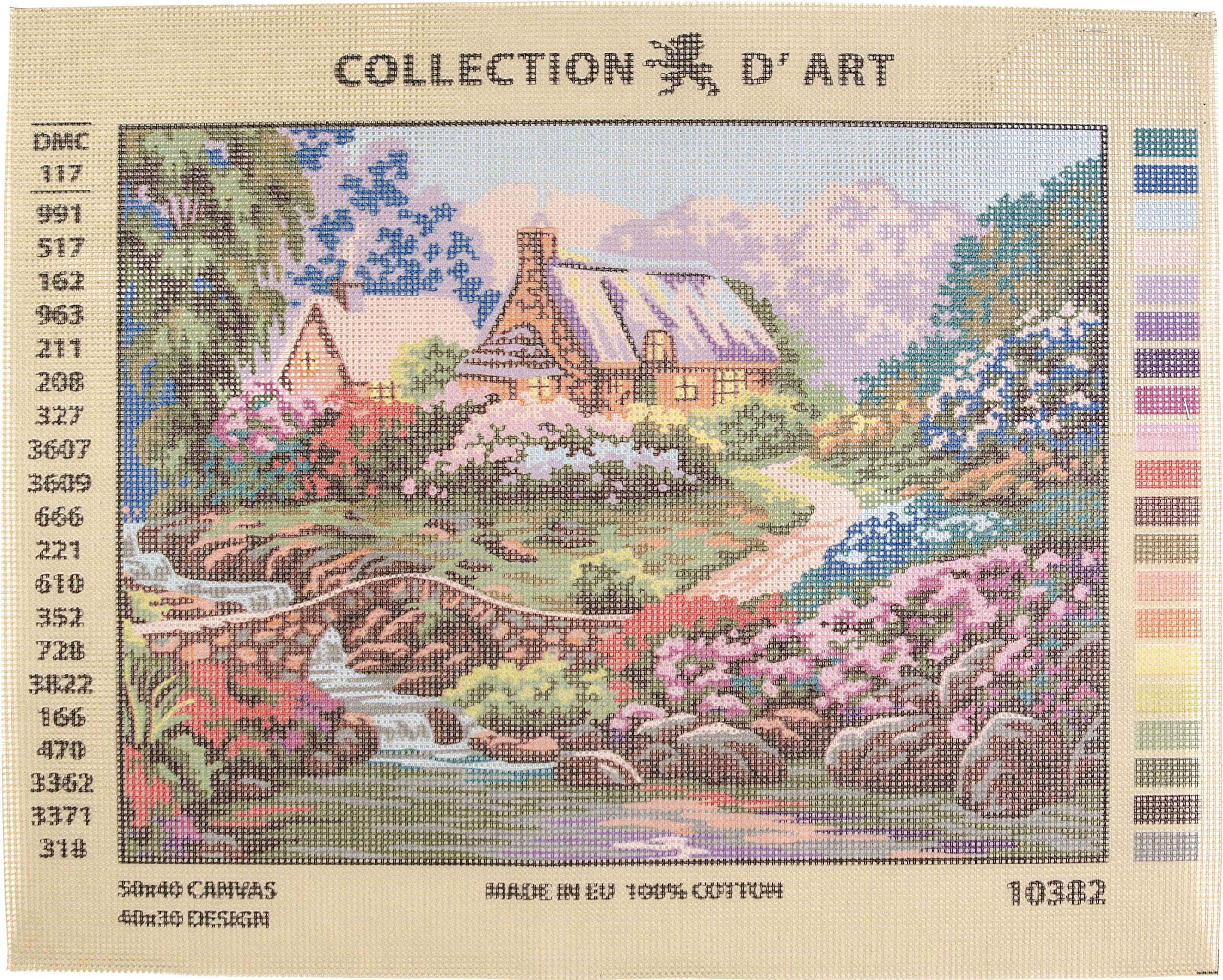 Collection D'Art Needlepoint Canvas, Paesaggio Rustico, Taglia unica
