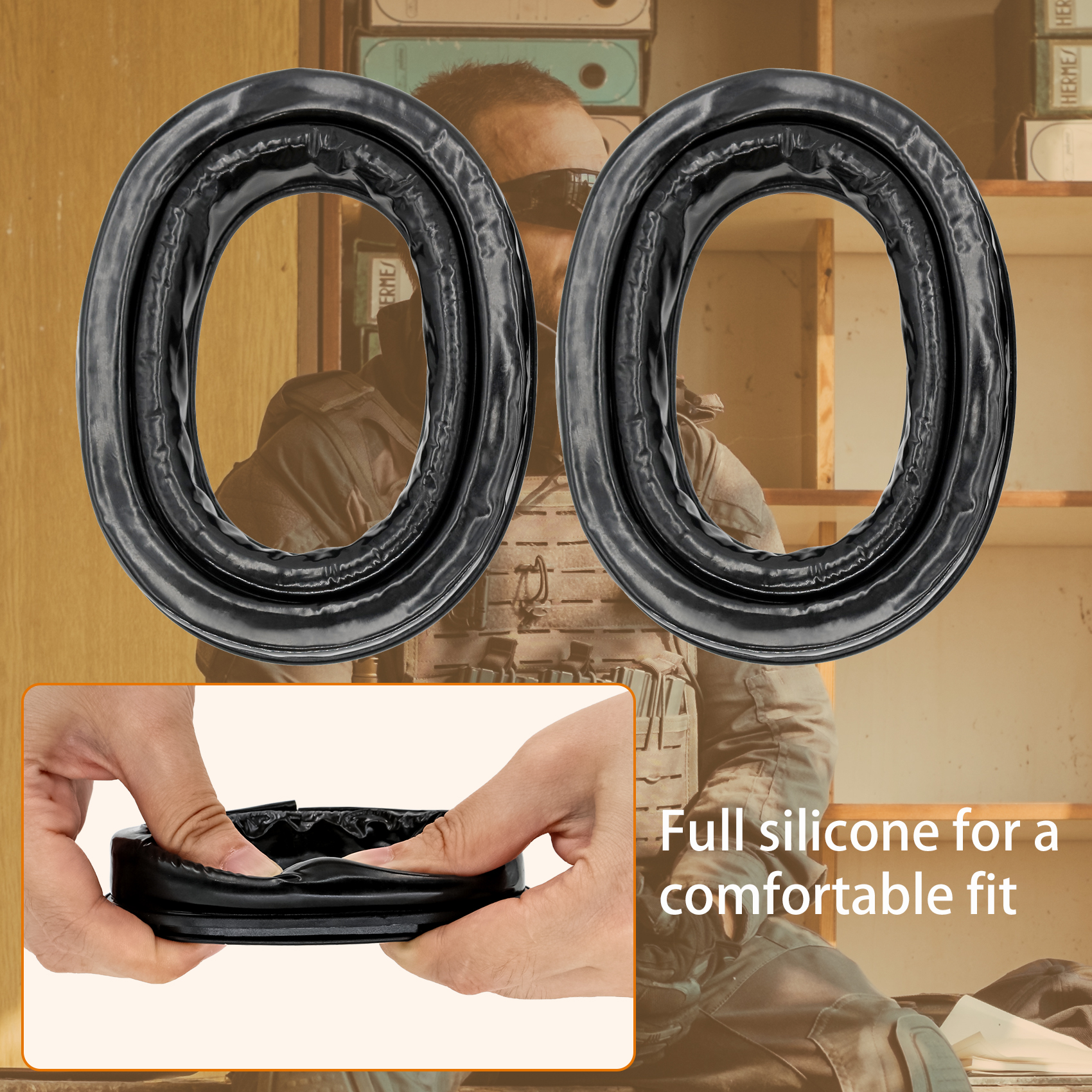 Amazon.com: COMBATGEAR Gel Earpads Compatible with Comtac Headsets