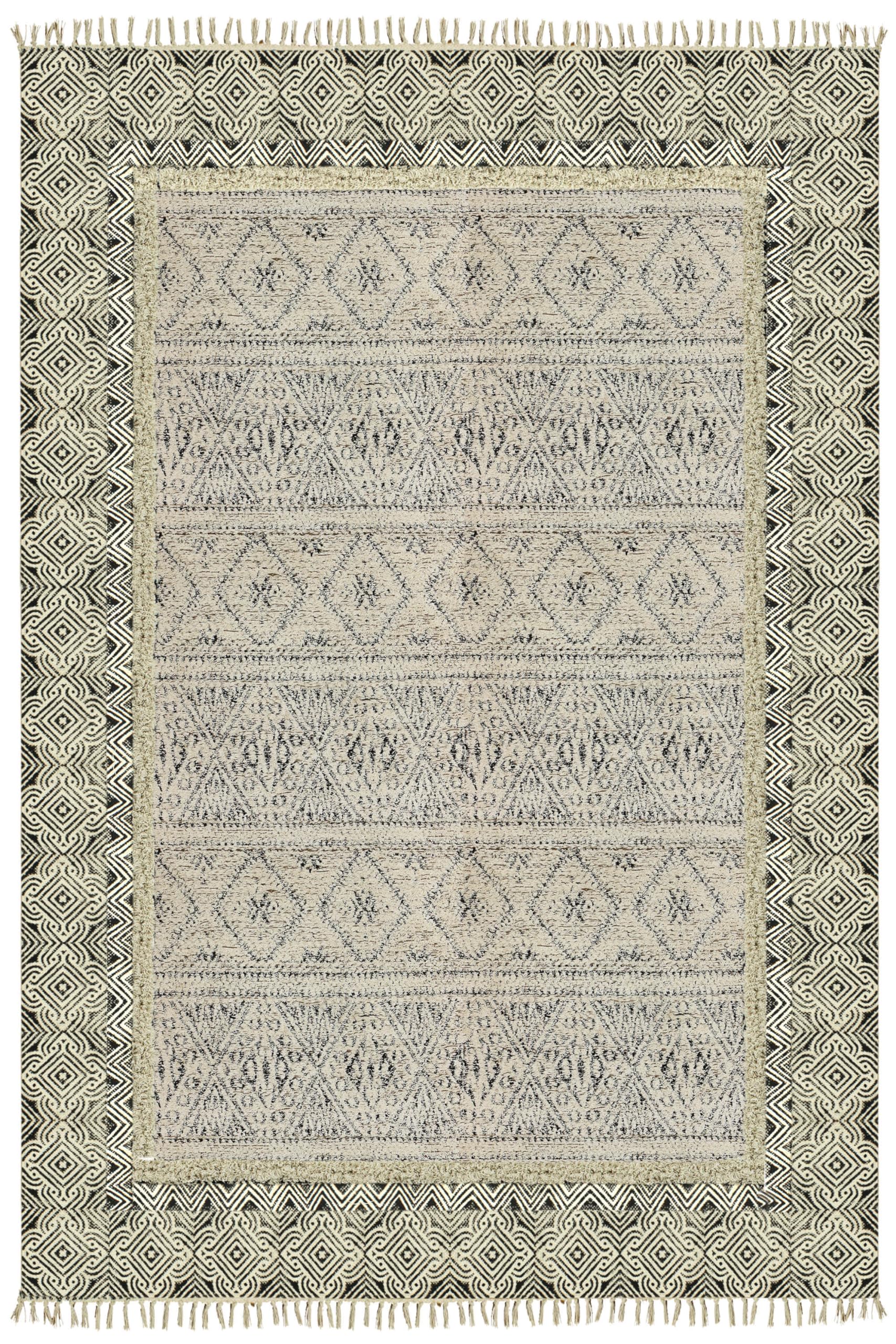 Tapis kilim haut de gamme en coton tissé plat multicolore