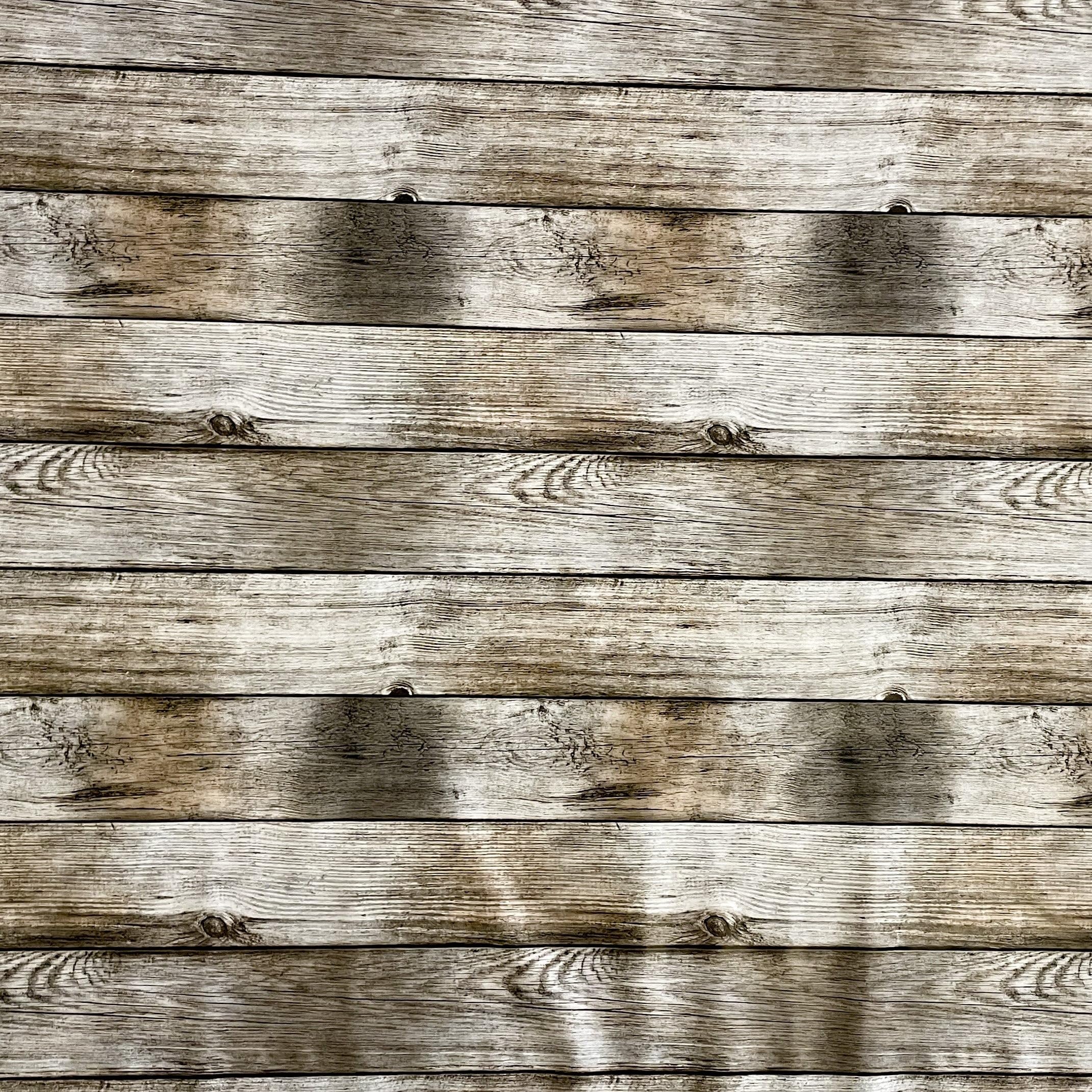 KEVKUS Wachstuch Tischdecke P1000-1 Holz Holzdielen ALM wählbar in eckig, rund und oval - Größe eckig 140x280cm mit Paspelband
